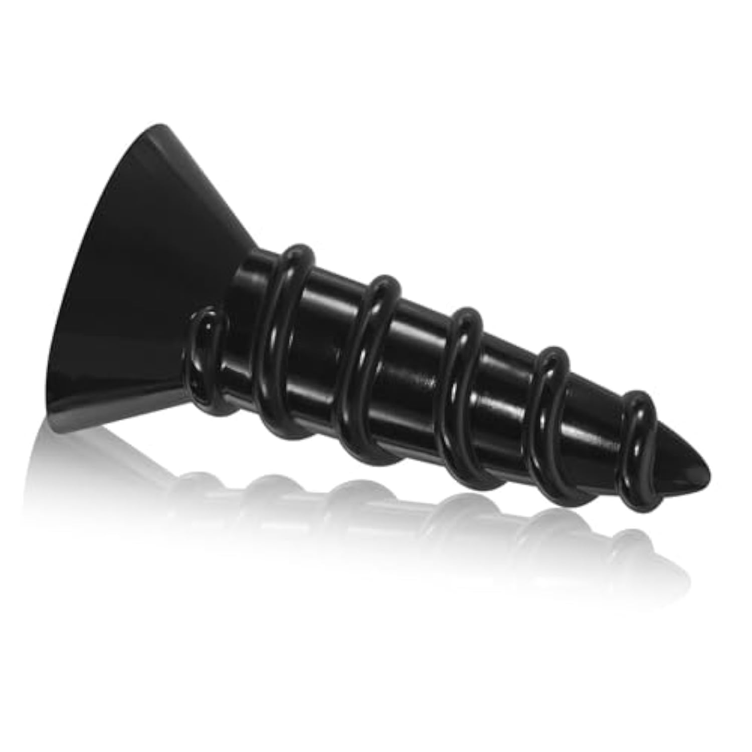 2.4" Diameter Thick Big Anal Plug, 9.05 Inch Threaded Nail Shape Butt Plugs With Powerful Suction Base, Protate Massage Anal Training Dildo G-Spot Sex Toys For Women Men Adults - Black