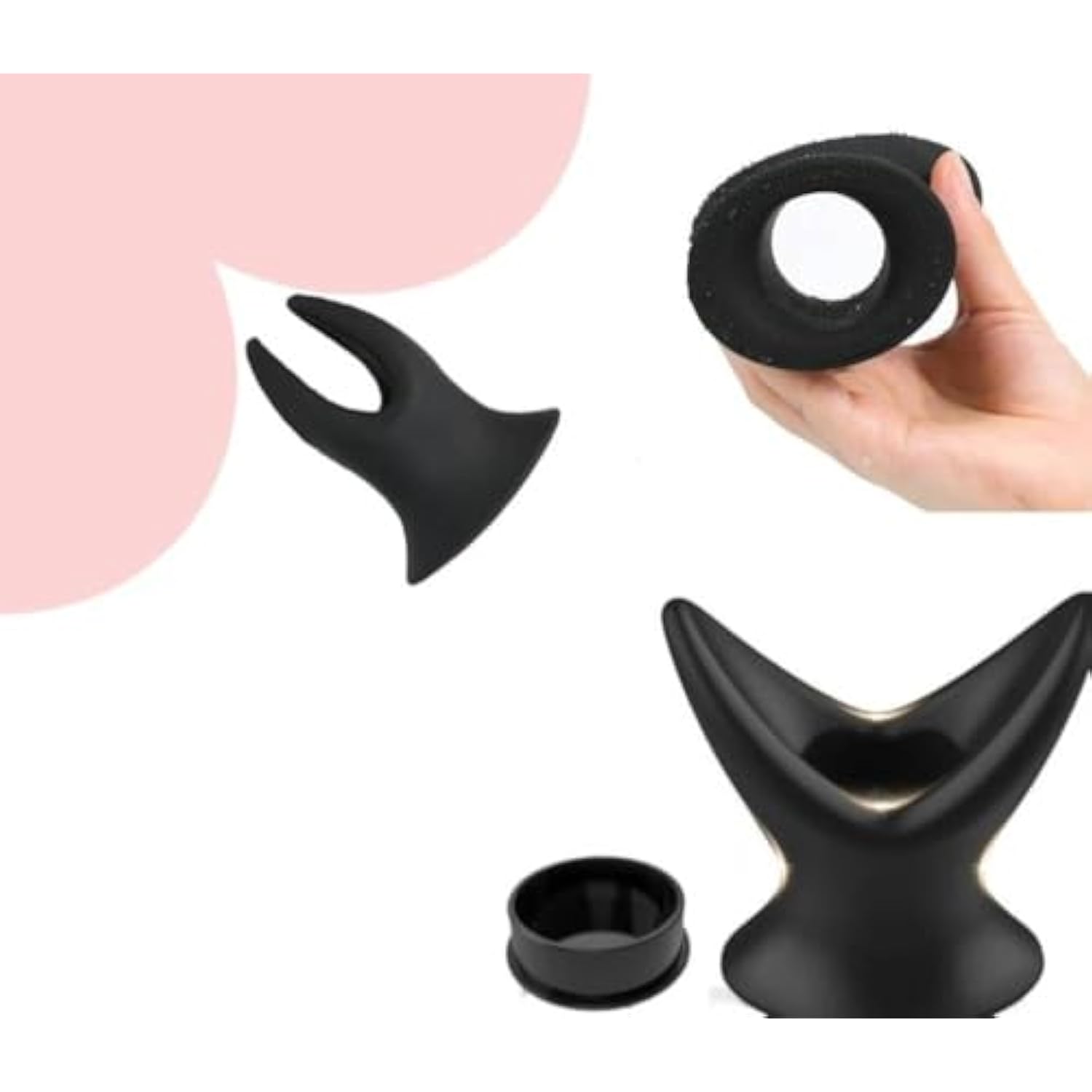 Black Hollow Butt Plug, Silicone Butt Plug Anal Expander Vaginal Expander Anal Stretcher For Anal Trainer Anal Play, Bdsm Adult Sex Toys Anal Toys For Men & Women Gay Couples(M)