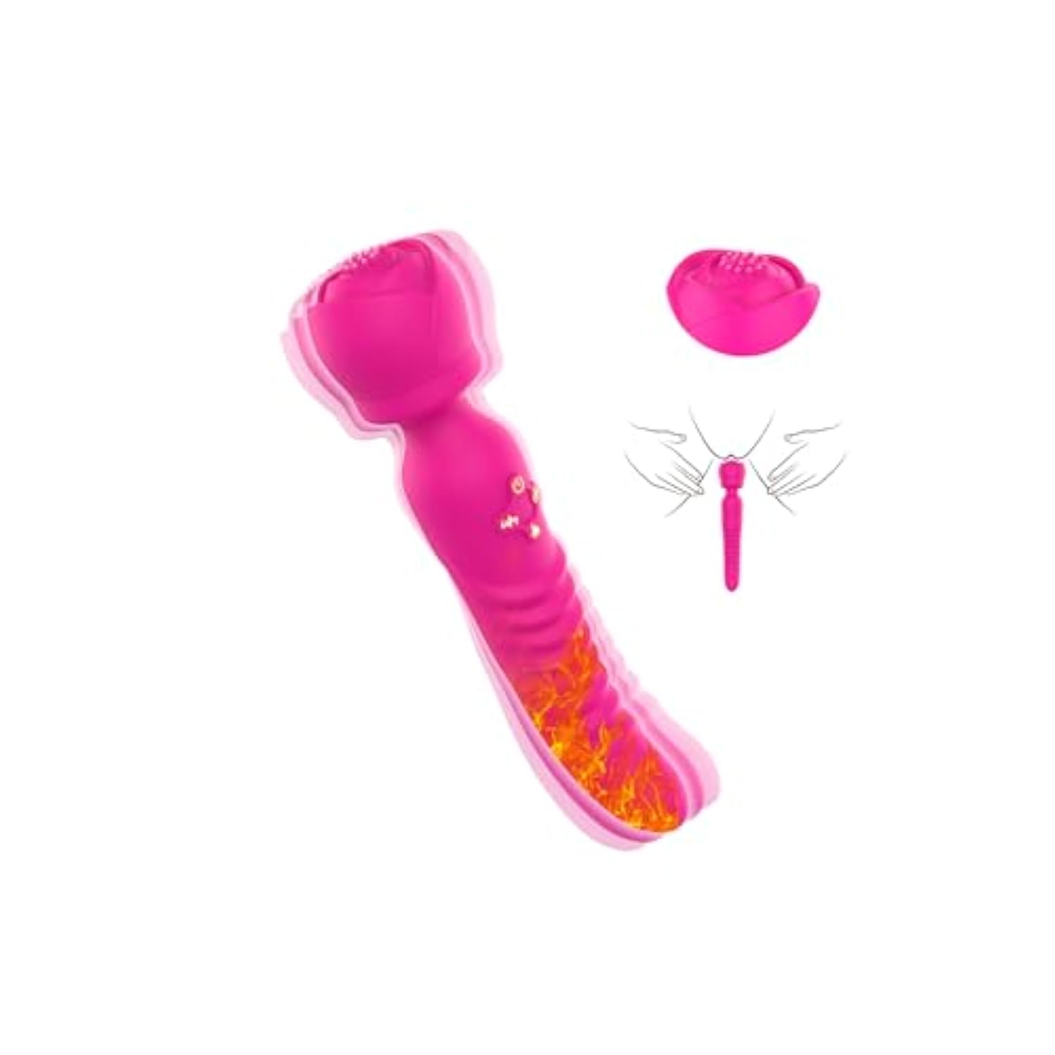 Rose Sex Toy Vibrator Wand, Clitoral Stimulator With Heating Function, Mini Rose Toy Vibrating Ball For Clitoris, G-Spot Stimulation Wand Massager Waterproof, Adult Sex Toys For Women Or Couples