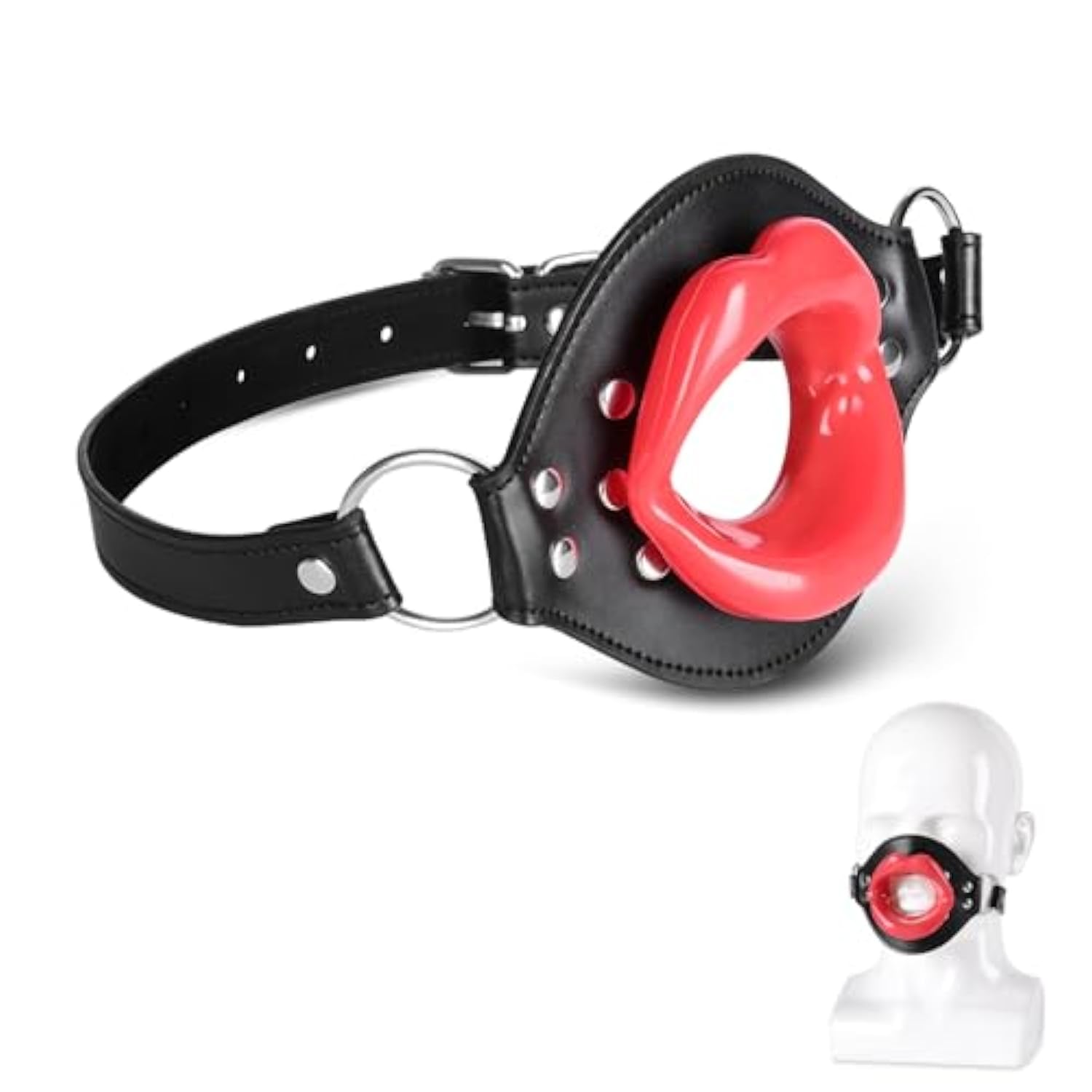Open Mouth Gag Big Red Lips Ballgag Adjustable Leather Head Harness Bdsm Erotic Toy Sex Accessories For Adults Couples Oral Game