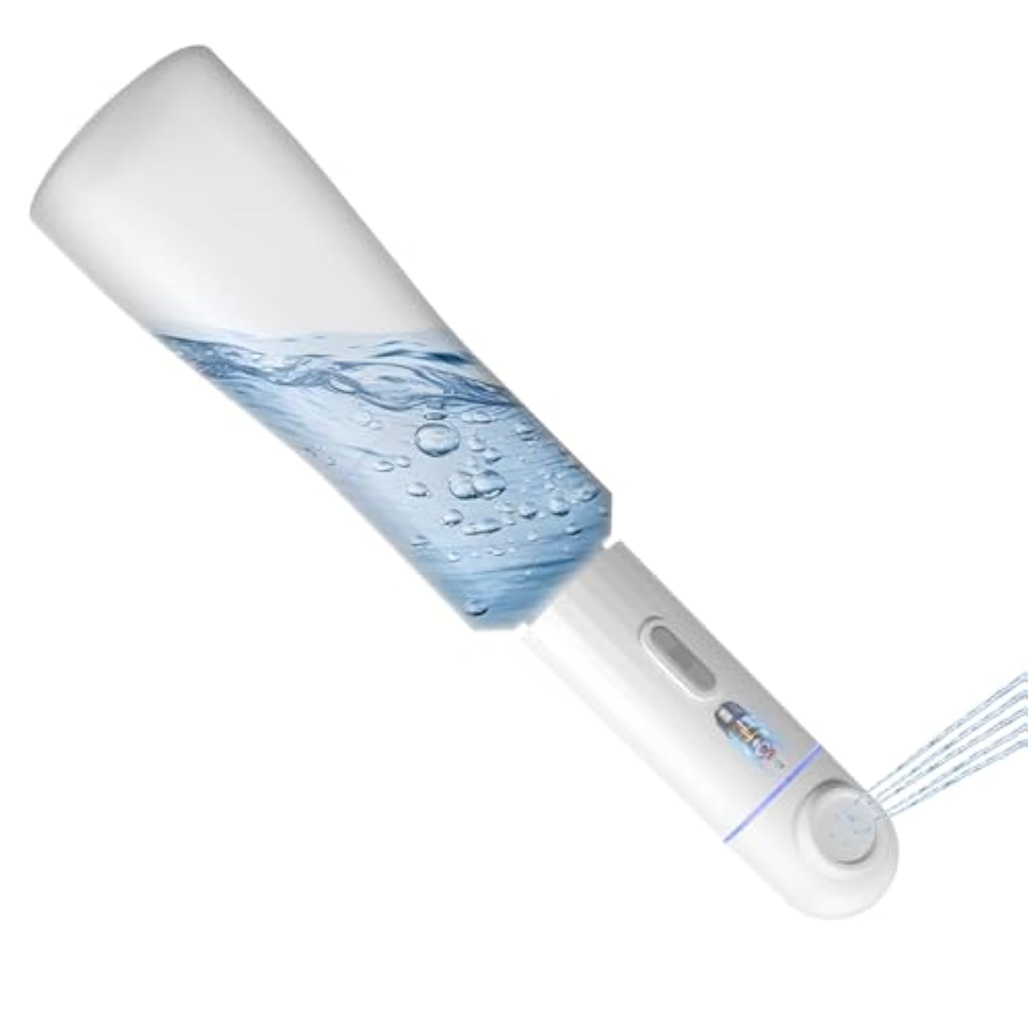 Electric Enema Douches For Men Women Anal Enema Kit Vaginal Cleaner With 5 Holes Nozzle 2 Spray Speeds Enema Nozzles For Universal Bottles Portable Travel Bottle Cleaner Kit (White)