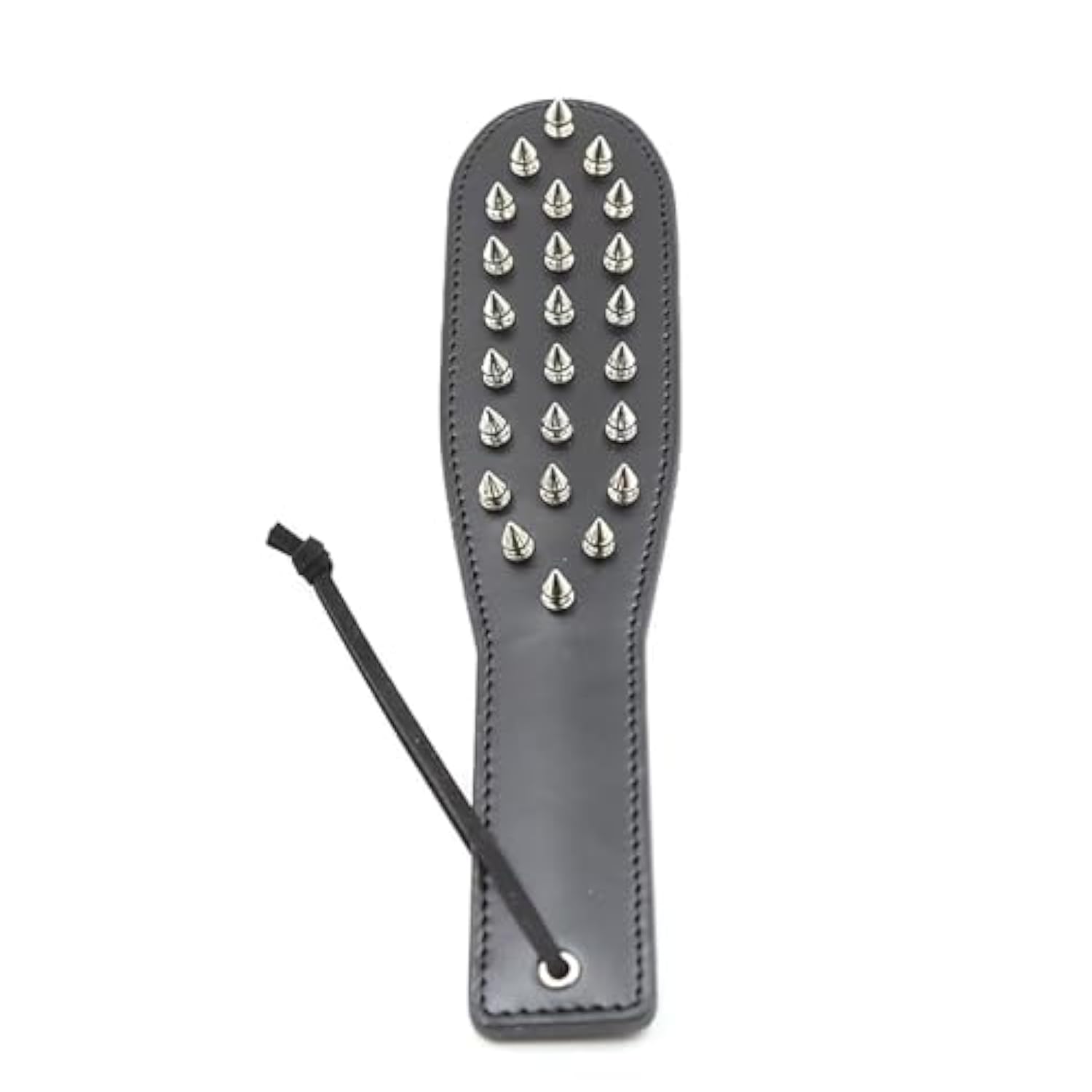 Faux Leather Spanking Paddle With Safe Rivet Bdsm Sex Play Whips Black Studded Paddle Sexual Flirting Tools Fetish Adult Sex Toys For Couple Men Women Sm Game Bedroom