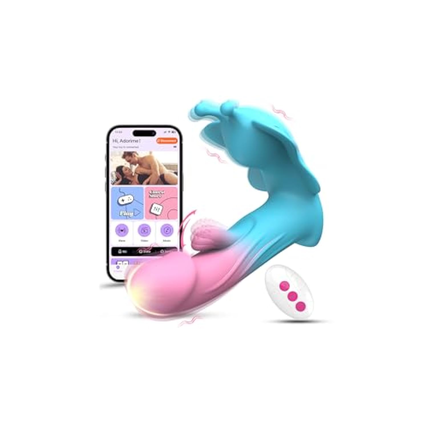 Wearable Vibrator Couples Sex Toys - App Remote Control G Spot Dildo Vibrators With 10 Vibrating & Flapping Modes, Butterfly Panty Vibrator For Clit Anal Sex, Adult Sex Toys & Games For Women Couples