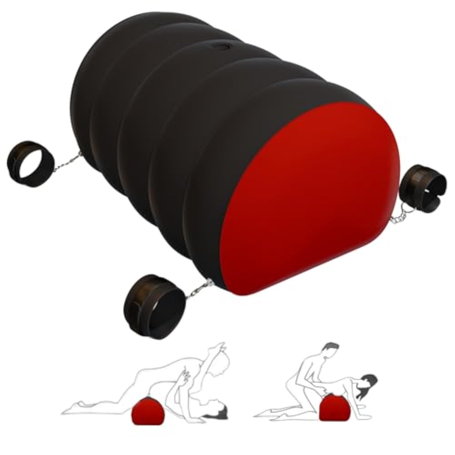 Dildo Mount Sex Position Pillow Inflatable Sex Toys, With Adjustable Wrist & Thigh Cuffs Bondage Restraints Kit Bedroom Sex Furniture For Women Couples