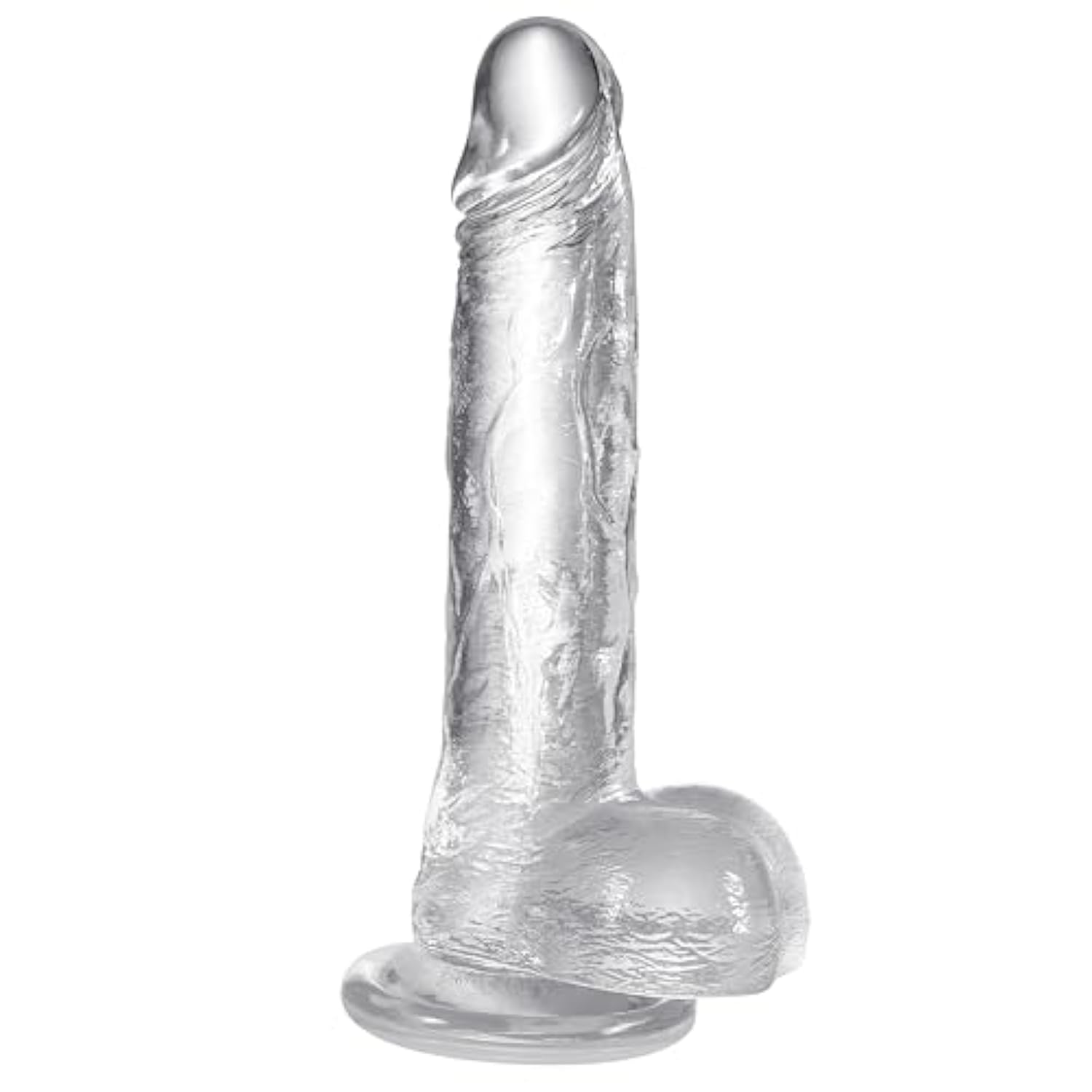 Large Clear Realistic 8?Inch Dildo With Strong Suction Cup?–?Soft Lifelike Dildo For Anal, Vaginal &?G?Spot Play?–?Beginner?Friendly?Adult Toy For Men And Women