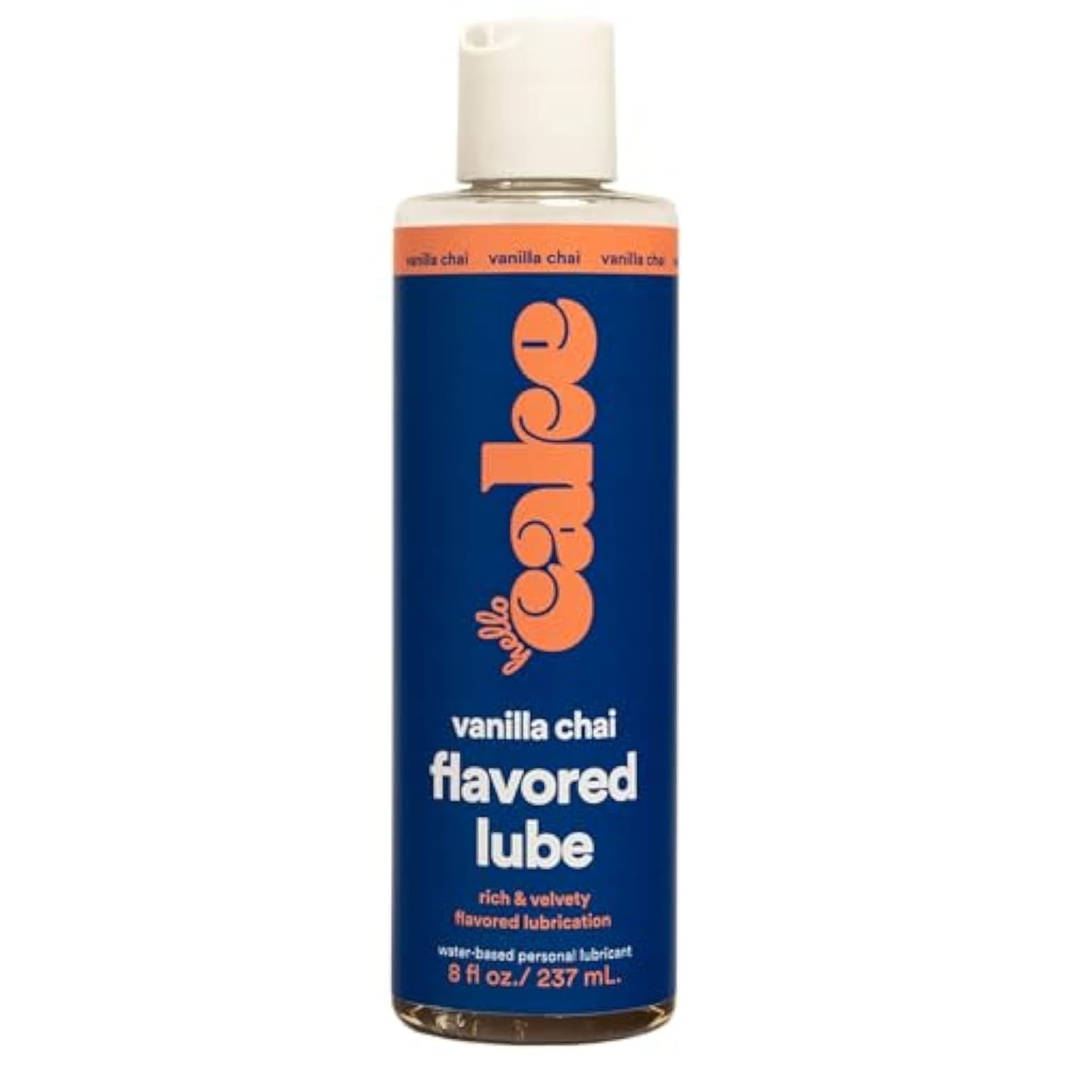 Hello Vanilla Chai Flavored Lube - Water-Based Personal Lubricant - Vegan, Sugar-Free, Gluten-Free - Easy Clean-Up - For Men, Women, And Couples, 8 Fl Oz