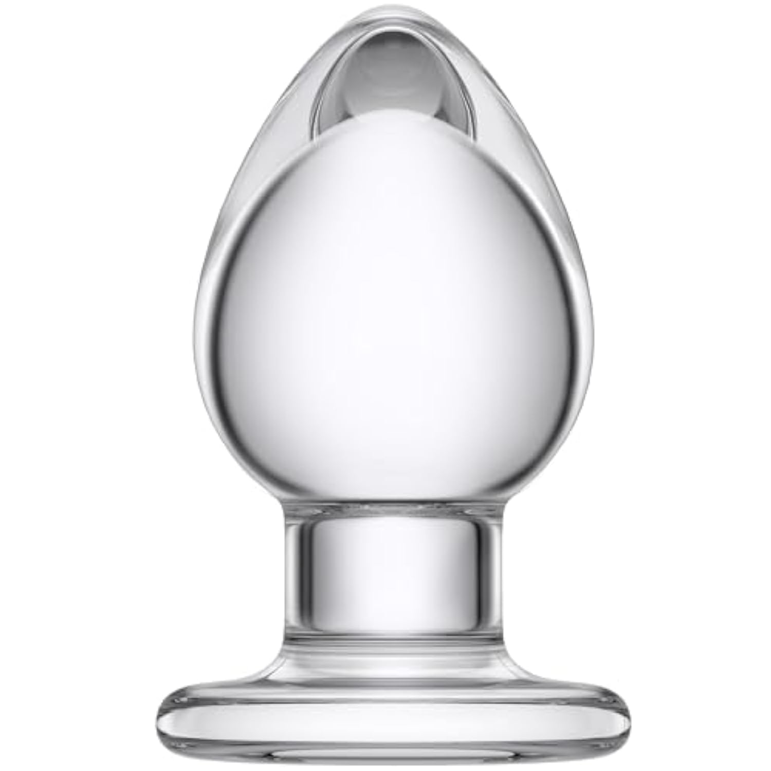 Huge Glass Anal Butt Plug Glass Trainer With Large Base - Glass Ball 2.56 Inch Diameter Butt Plug - Clear Anal Toys G Spot Stimulation Prostate Massager For Men Women Advanced