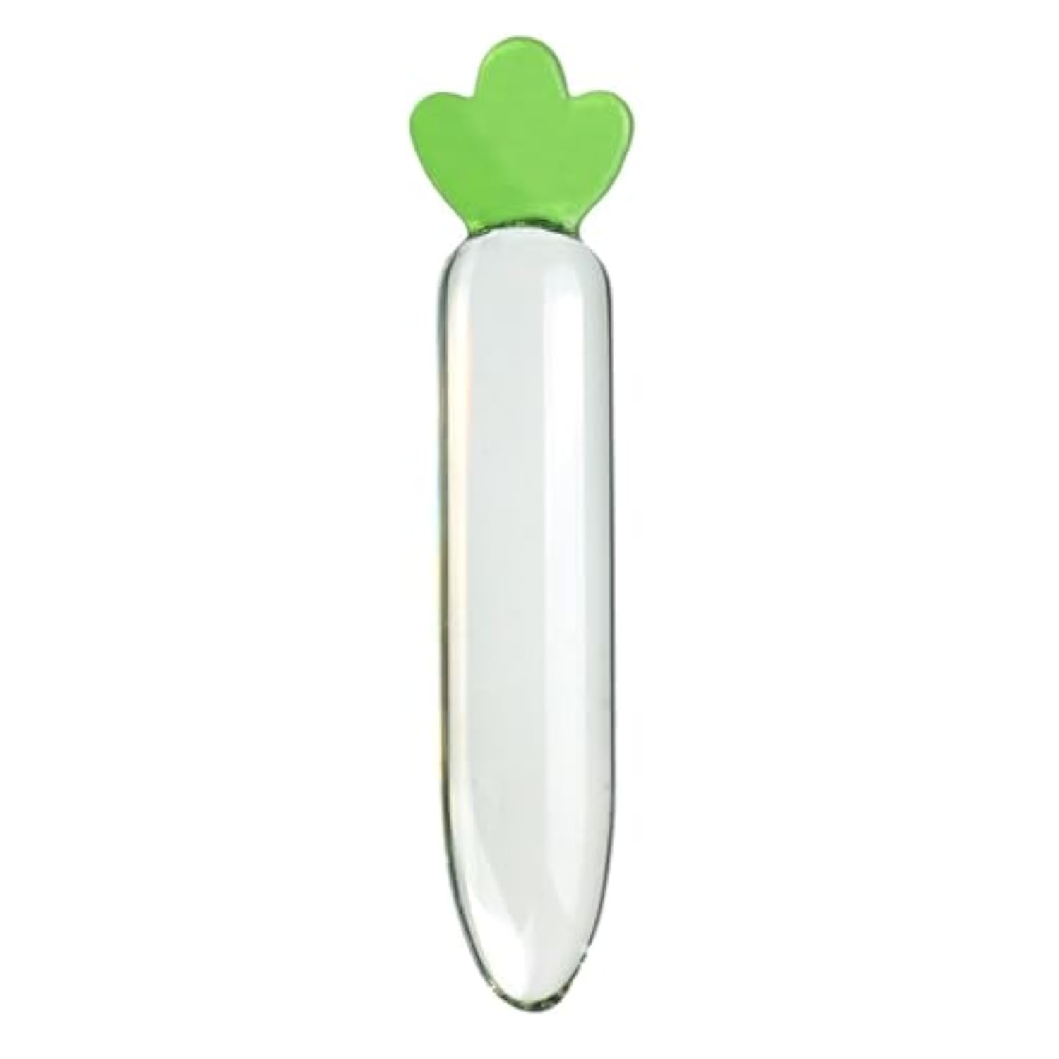 Glass Sex Toy,Crystal Butt Plug Vegetable And Fruit Shape Crystal Dildo Glass Pleasure Wand Butt Plug Clear Dildo G Spot Sex Toy For Beginners And Advanced Players(19Cm)
