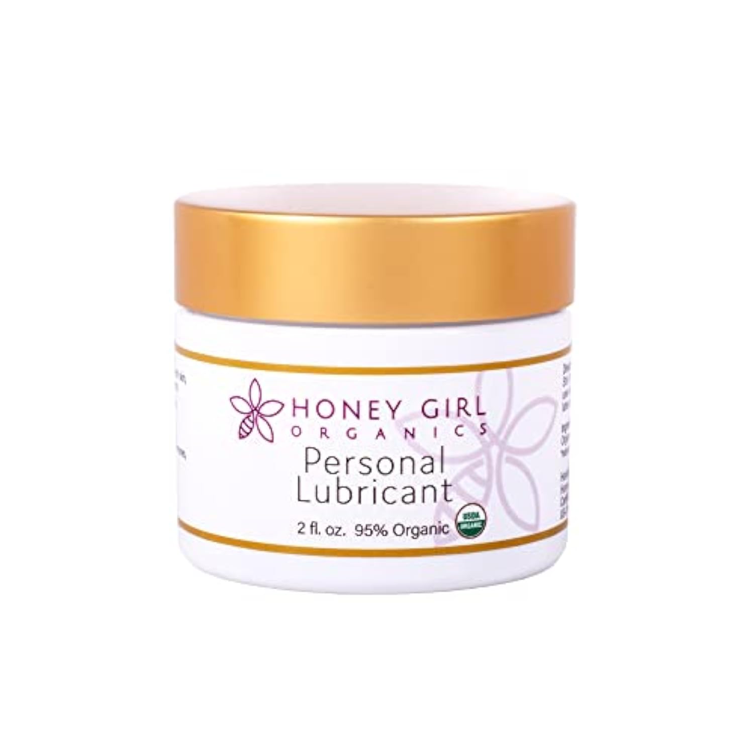 Honey Girl Organics Personal Lubricant, USDA Certified Organic Lubricant with Beeswax and EVOO (2 Oz)