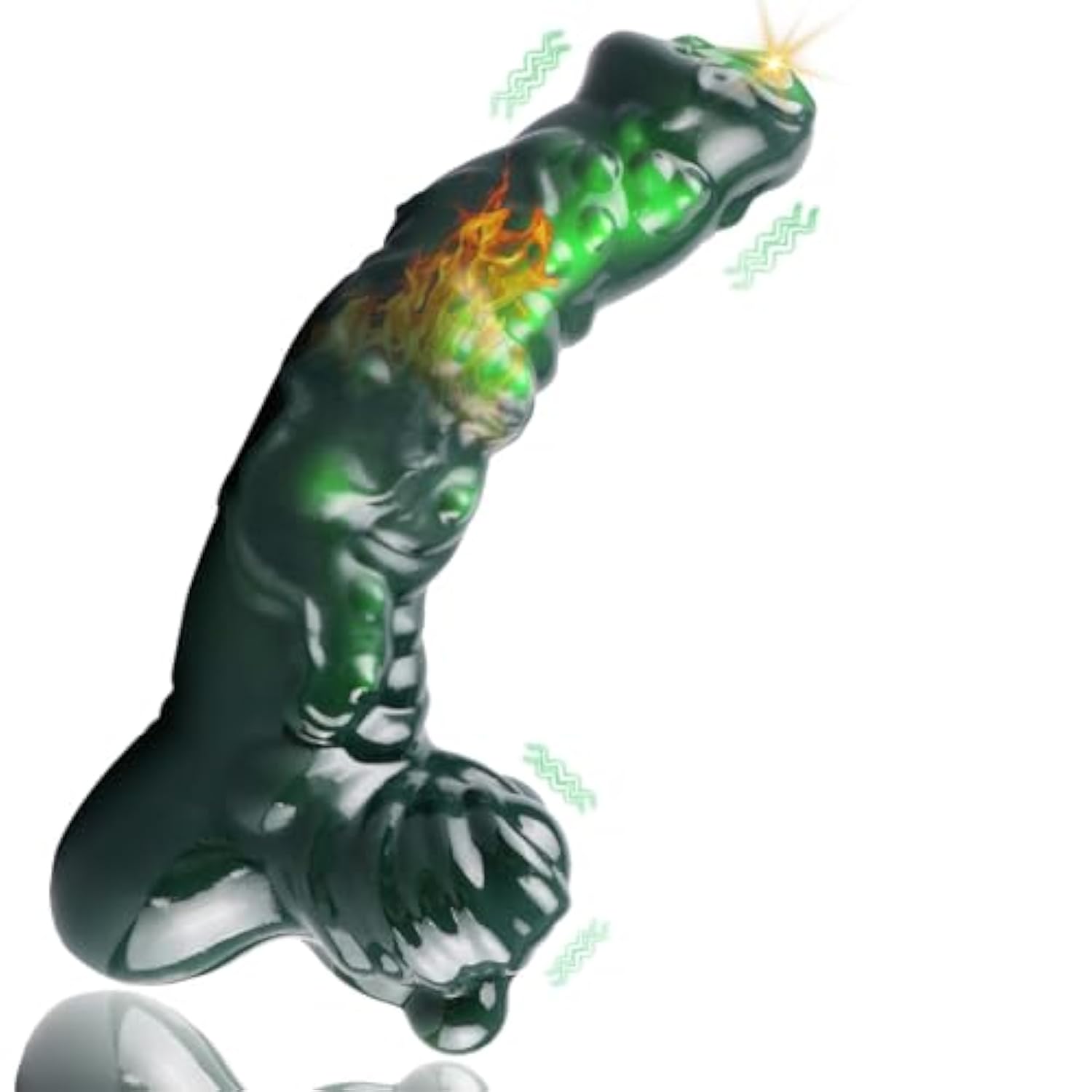 Monster Prostate Massager Dildo Sex Adult Toys,Stimulater Vibrating Wand For G-Spot Clitoral Nipple Anal Waterproof, Realistic Texture Dildo Sex Toys For Women Couple Gay(Green)