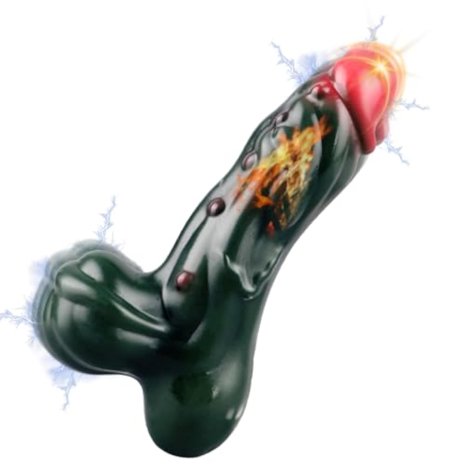 Monster Thick Dildo Adult Sex Toys, Silicone Vibrator Wand Stimulate Clitoral G Spot Vibrator With 10 Powerful Vibrating Modes Body Safe Material Adult Sex Toys For Women Men And Couple(Red)