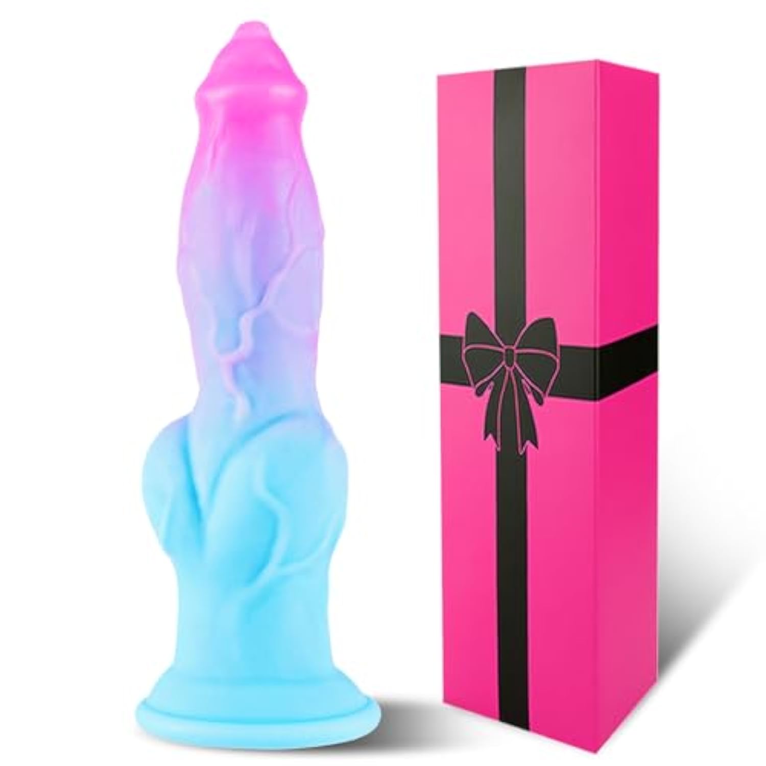 8 Inch Silicone Fantasy Dog Knot Dildo With Suction Cup, Monster Horse Alien Dildo Thick Penis For G-Spot & Prostate Massage, 7" Knotted Wolf Dildos Anal Butt Plug Sex Toy For Men Women Gay Beginners