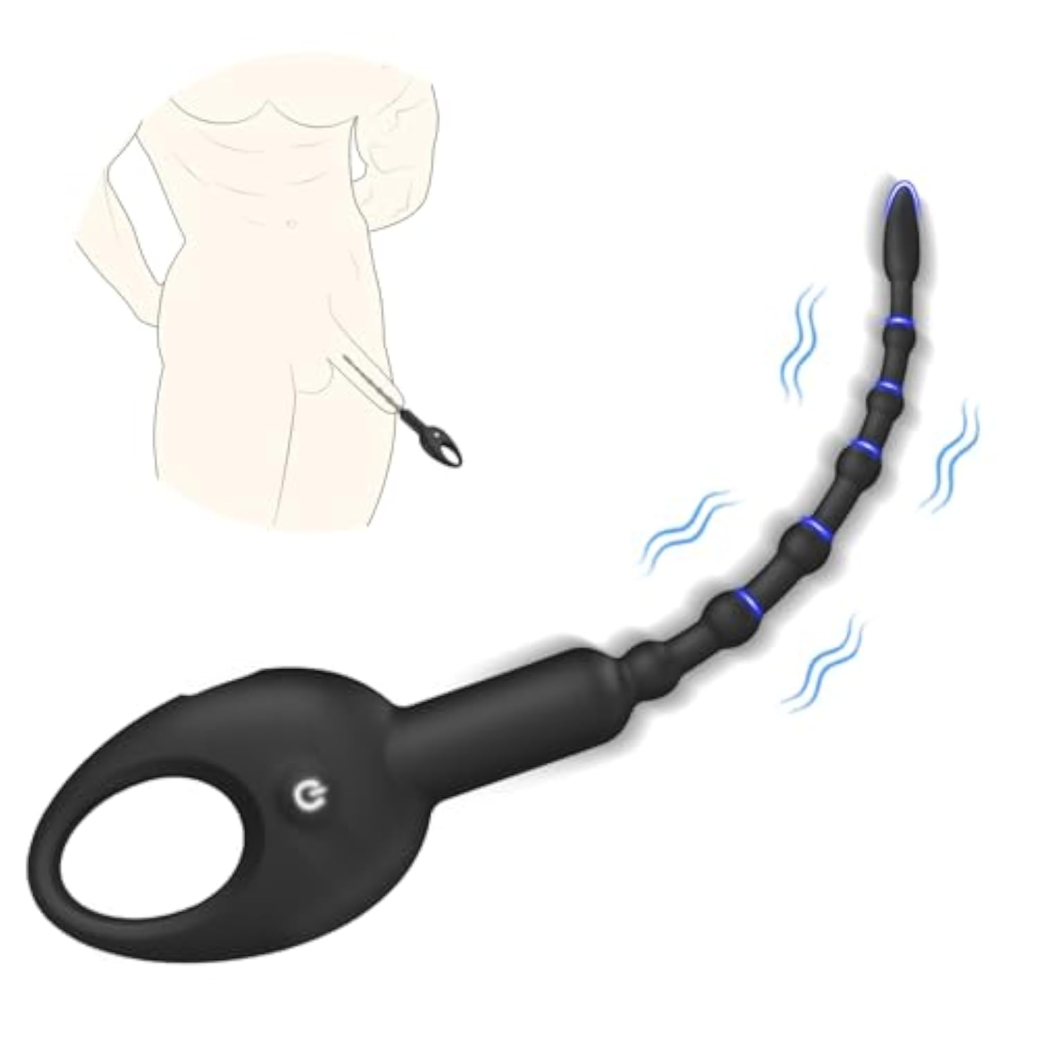 Vibrating Penis Plug Male Vibrator Male Sex Toys Penis Vibrator Dilators 10 Vibration Modes Full Silicone Penis Toys Urethral Plug Urethral Vibrator For Men Urethral Sound