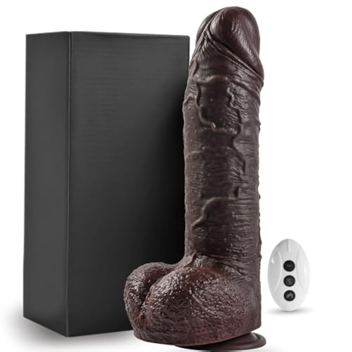 2.4 Diameter Bbc Thrusting Thick Dildo Sex Toys For Women, Realistic Huge Black Dildos With 3 Rotation Thrust Speeds & 9 Vibrations, Remote Control Heated Anal G Spot Dildo For Advanced Player