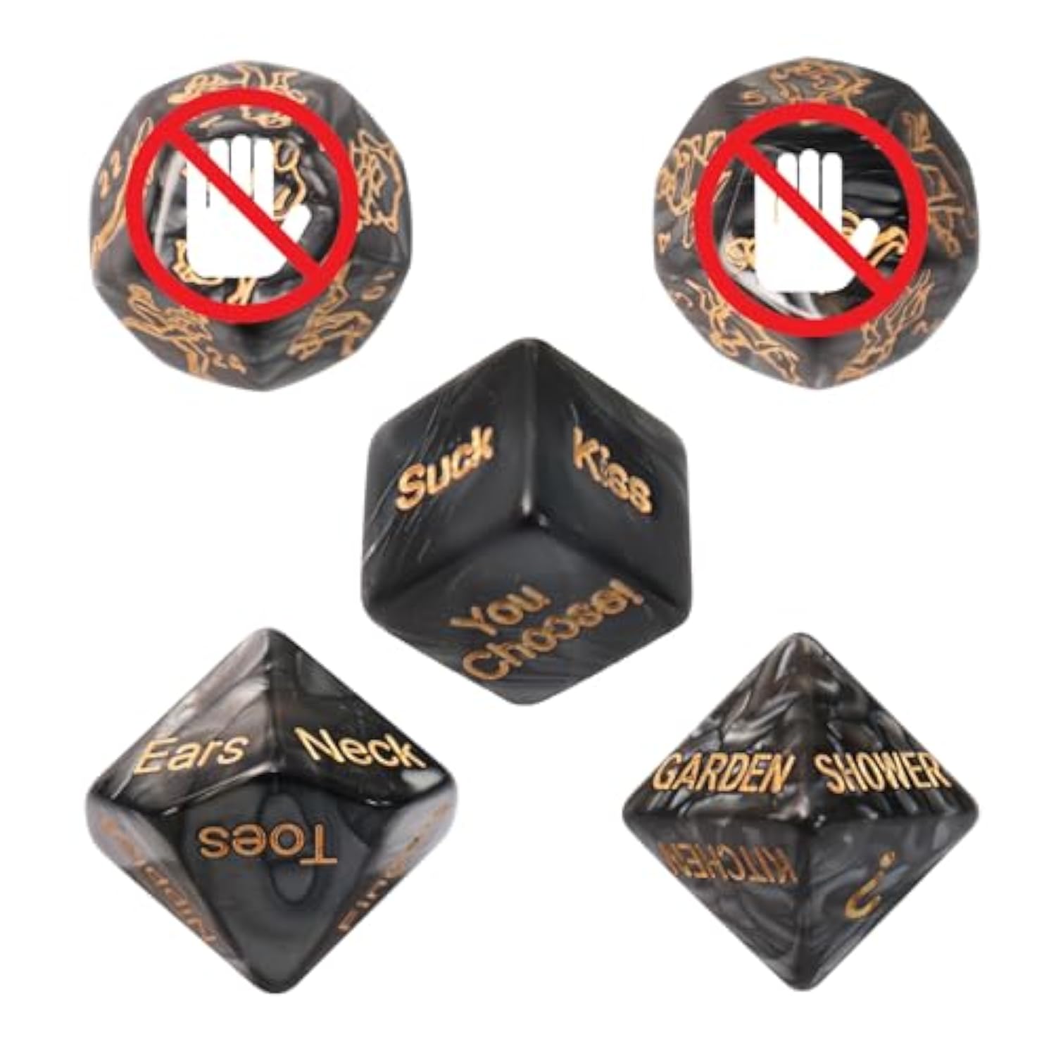 Date Night Dice, Funny Dice Game, Portable Dice Kit For Women Men Husband Girlfriend Boyfriend (Black)