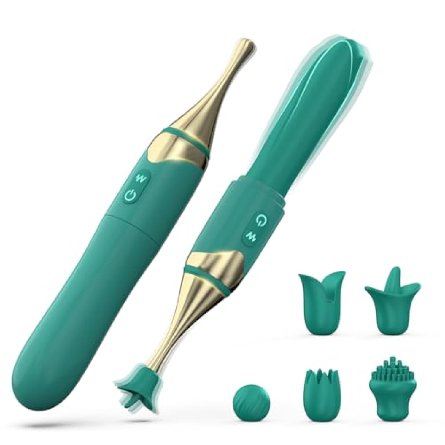 2 In 1 Wand Vibrator Female Sex Toys, Precision High Frequency Mini G Spot Vibrator Vibrater With 10 Modes, Couples Sex Toys For Anal Nipple, Personal Massager Anal Toys Dildo Machine Green