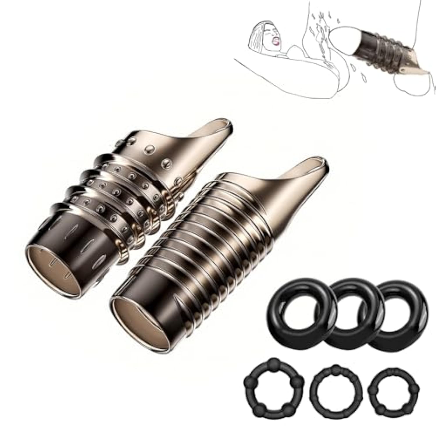 Cock Rings Reusable Penis Ring Penis Cock Sleeves Cock Enlarge Delay Ejaculation Stronger Erection Enhancement Sex Toys Silicone Penis Rings For Adult Male Couples - 9Pcs