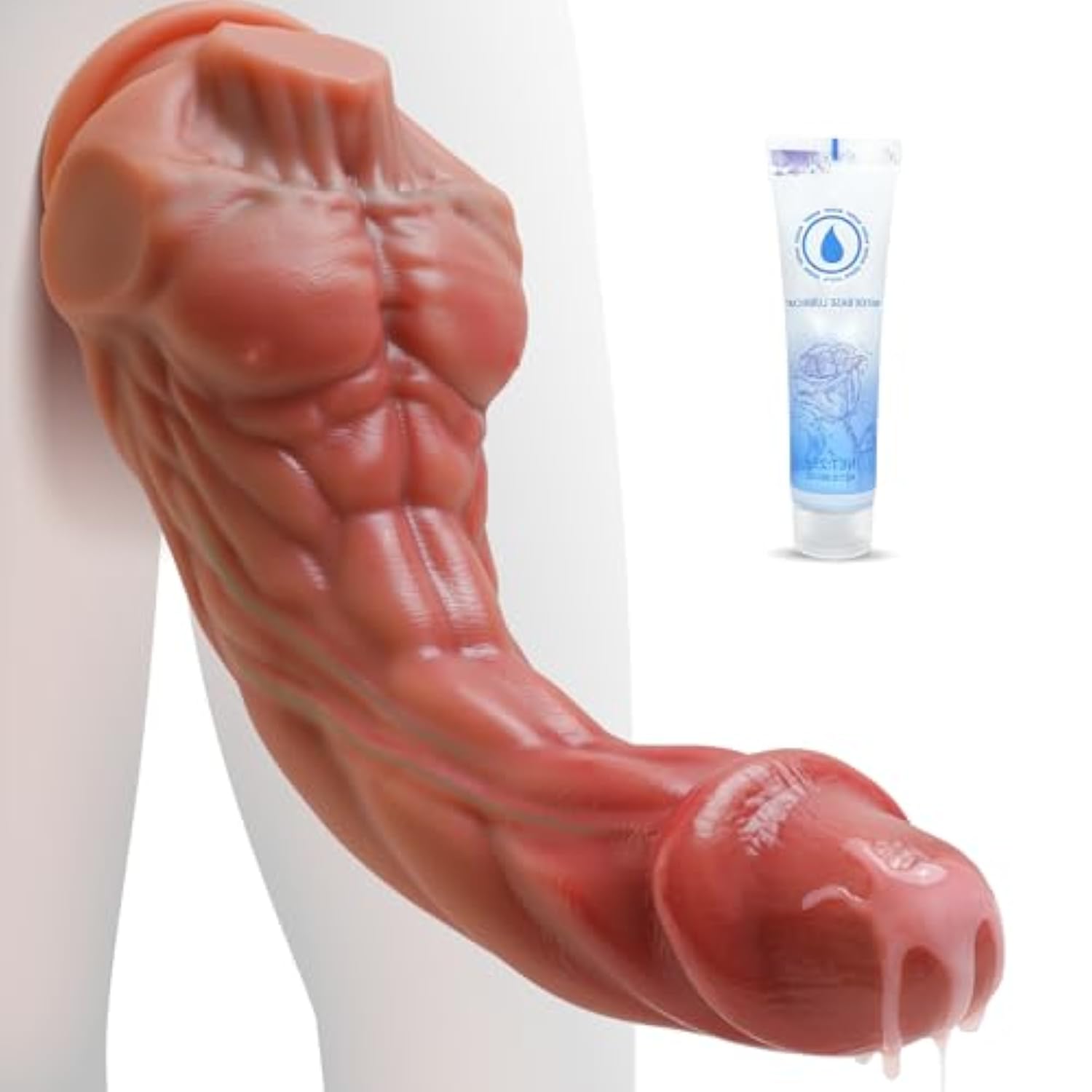 Realistic Dildo Adult Sex Toys, 12" Huge Muscular Dildos Thick Monster Dildo Big Curved Dildos For G-Spot Vagina Anal Sex With Suction Cup, Skin Textured Large Dildo For Men And Women Couples