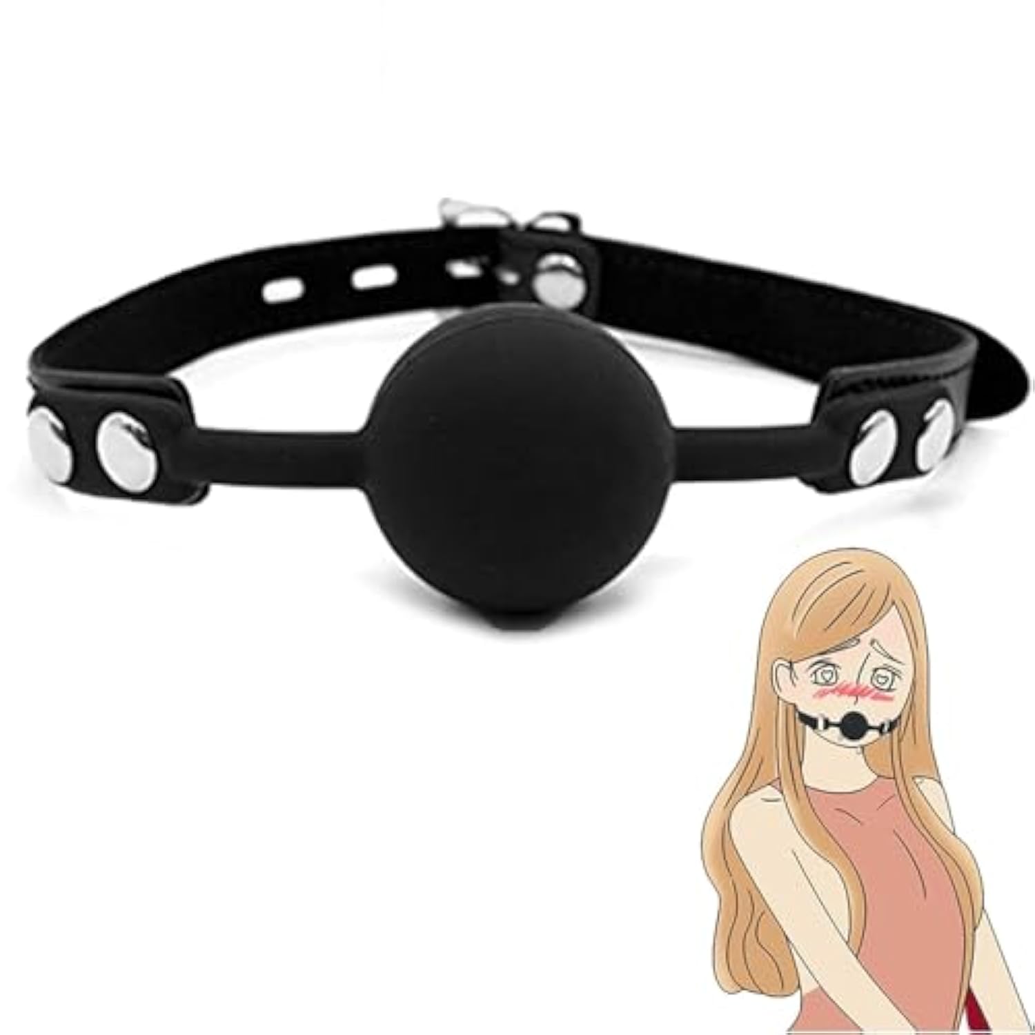 Silicone Constrained Mouth Plug Ball - Bondage Gags & Muzzles Open Mouth Ball Gag Sex Bondage Dildo Gag Bondage Gear & Accessories Bdsm Inflatable Dildo Penis Face Sex Gag G-Spot