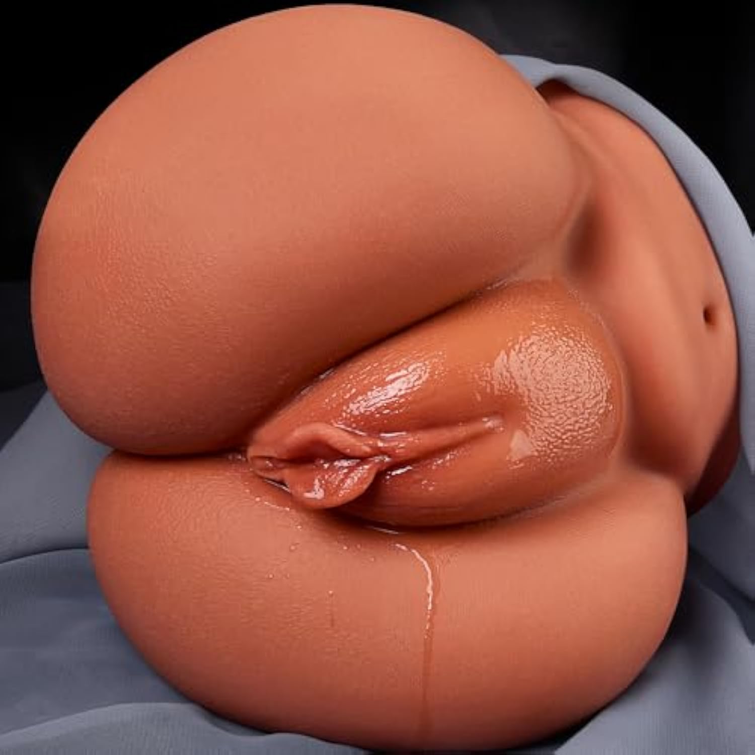 Bbw Pussy Ass Male Masturbator Sex Doll With Thickened Vulva & Everted Labia, Realistic Pocket Pussy Sex Toy With Realistic Skin Texture, 5.5Lb Brown Adult Male Sex Toy For Men Masturbation