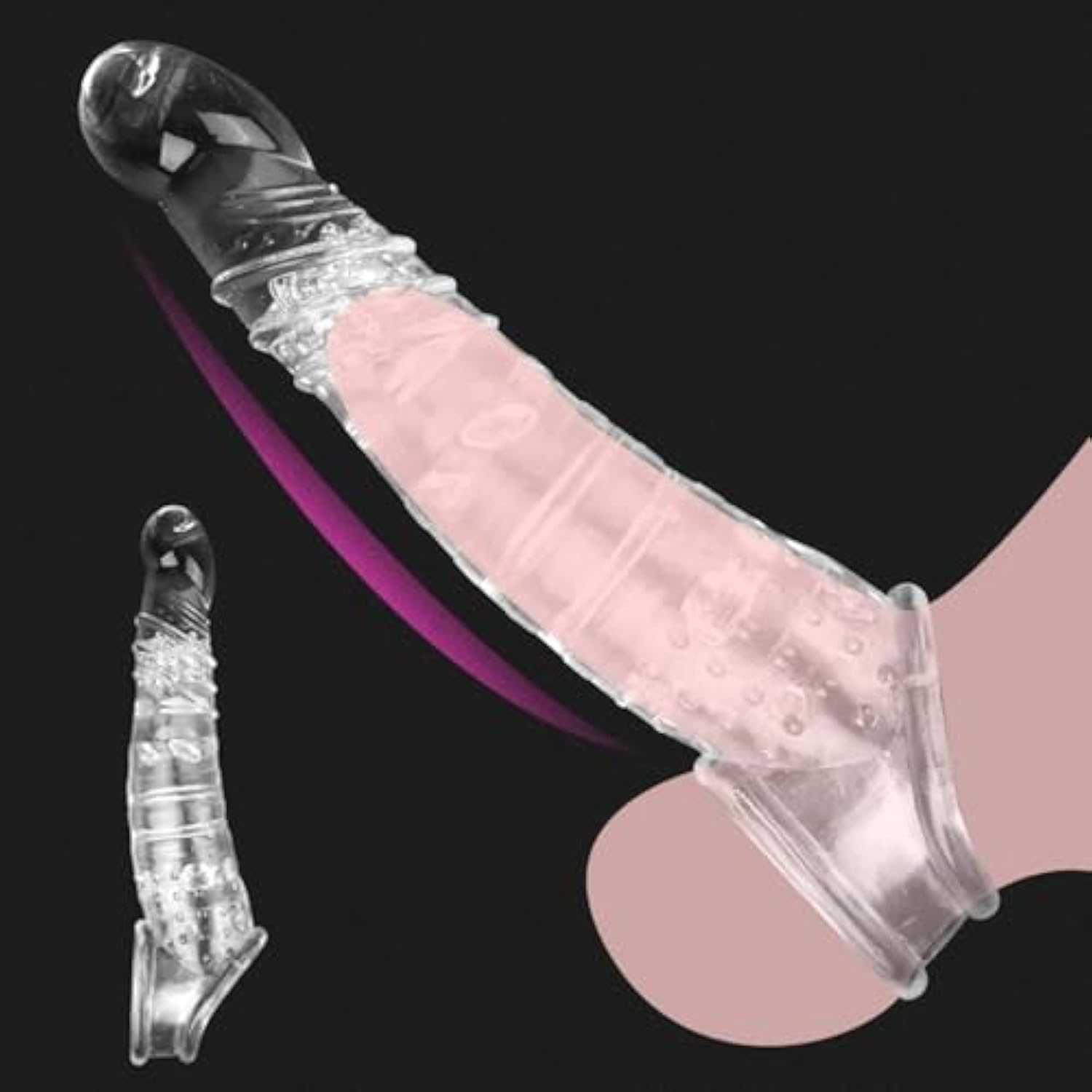 Penis Sleeve Cock Sleeve Sex Toys For Men, Transparent Penis Extender Girth Extension Enhancer For Men,Realistic Dildos With Penis Ring, Penis Pump Enlarger Adult Sex Toys For Couples