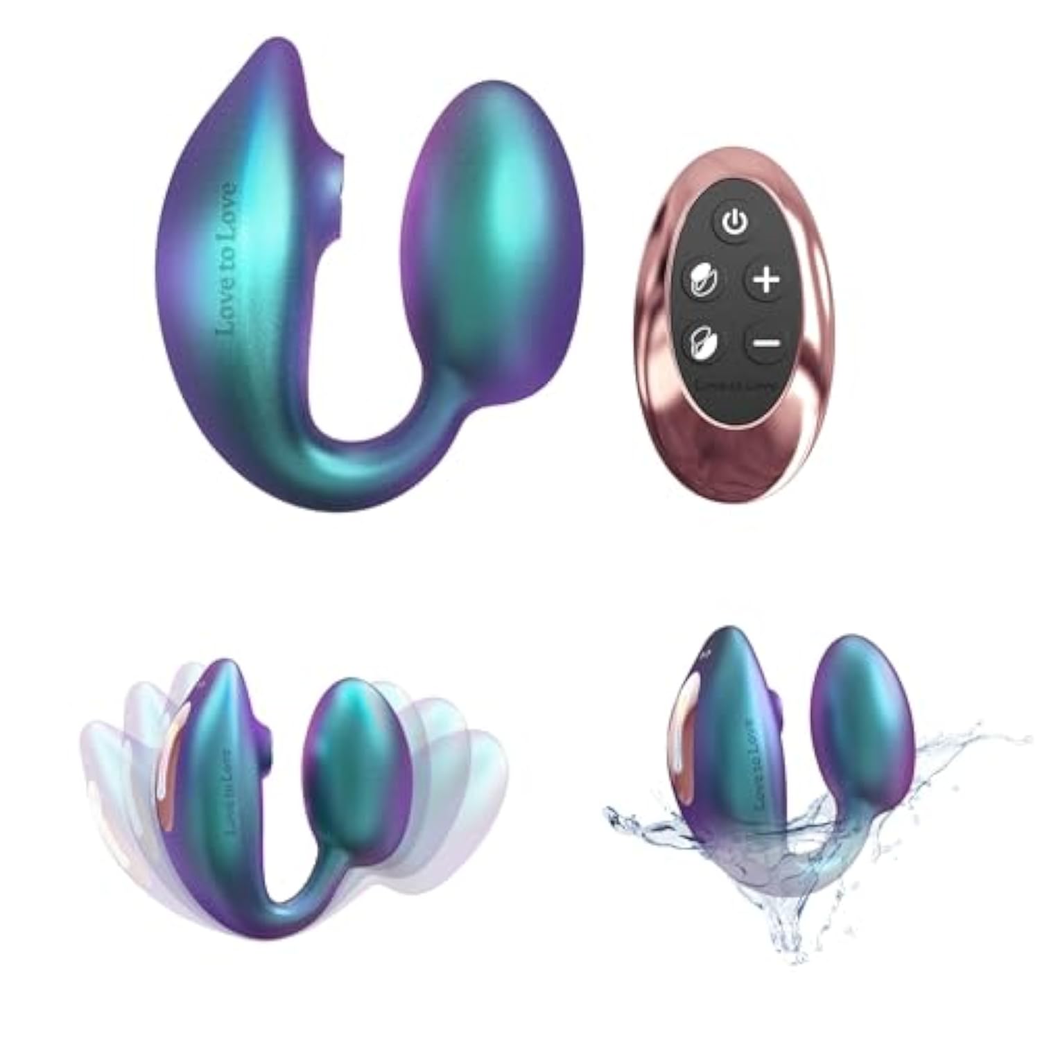 Wonderlover Iridescent Shades Vibrating Toy - Stimulation Vibrator For Ultimate Pleasure - Remote Control Vibrator Sex Toys - G Spot Vibrator For Adults - Wearable Vibrator - Turquoise