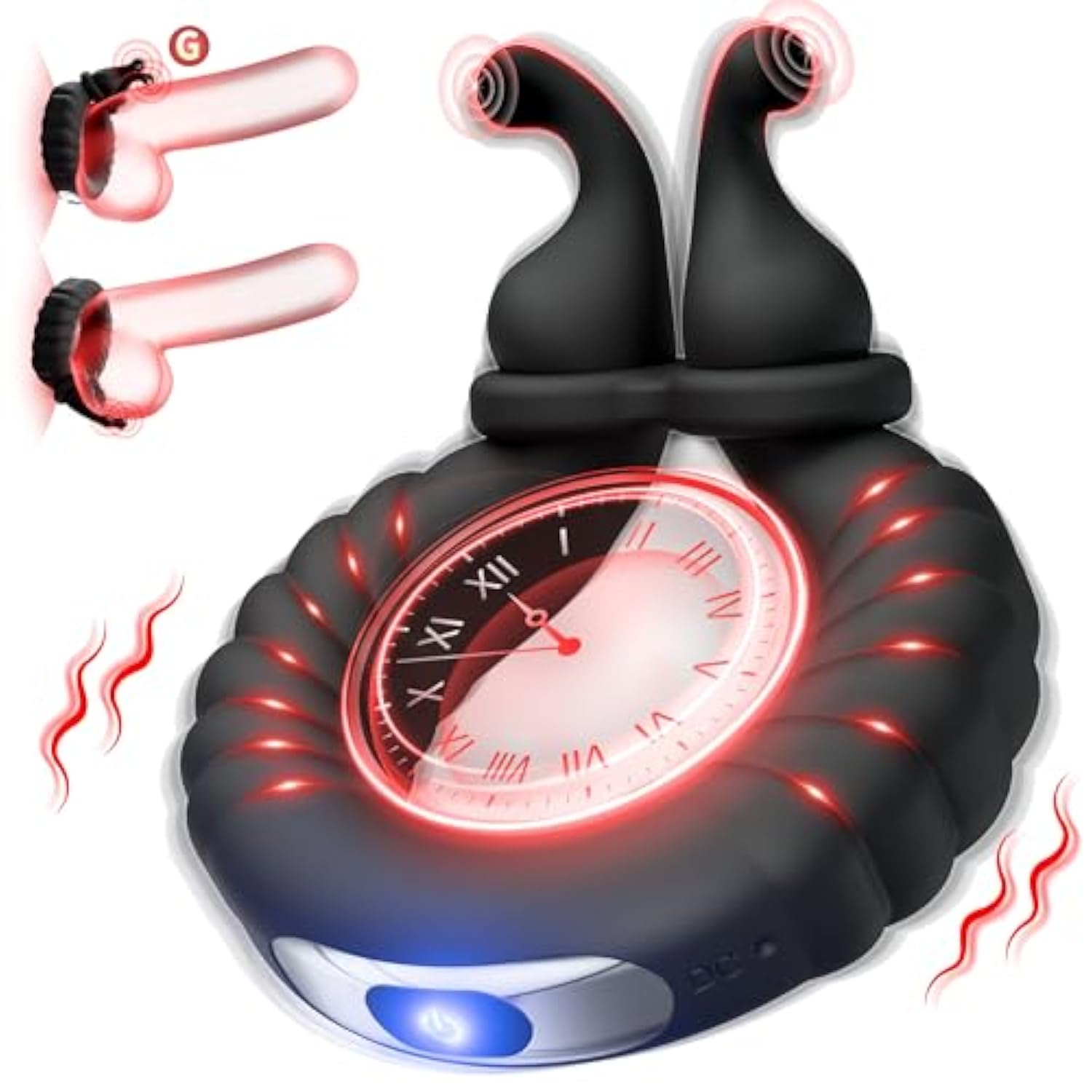 Vibrating Cock Ring Adult Sex Toys For Men, 10 Vibrating Modes Penis Ring Vibrator With Clitoral Stimulator, Male Sex Toy With Ring Clasp, Couple Sex Toys Adult Toys For Men And Women