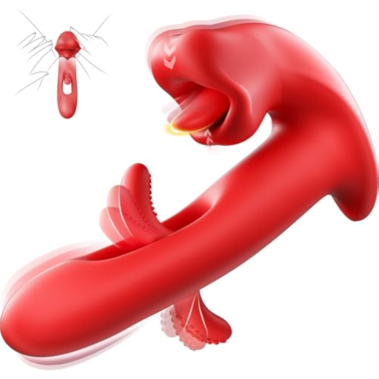 Vibrator Adult Sex Toys For Women, 3 In 1 Tongue Thrusting Vibrators Dildo Rose Sex Toy With 7 Kissing And Flapping Modes, 10 Vibrating G Spot Vibrator Dildos For Women Couples Sex Toys