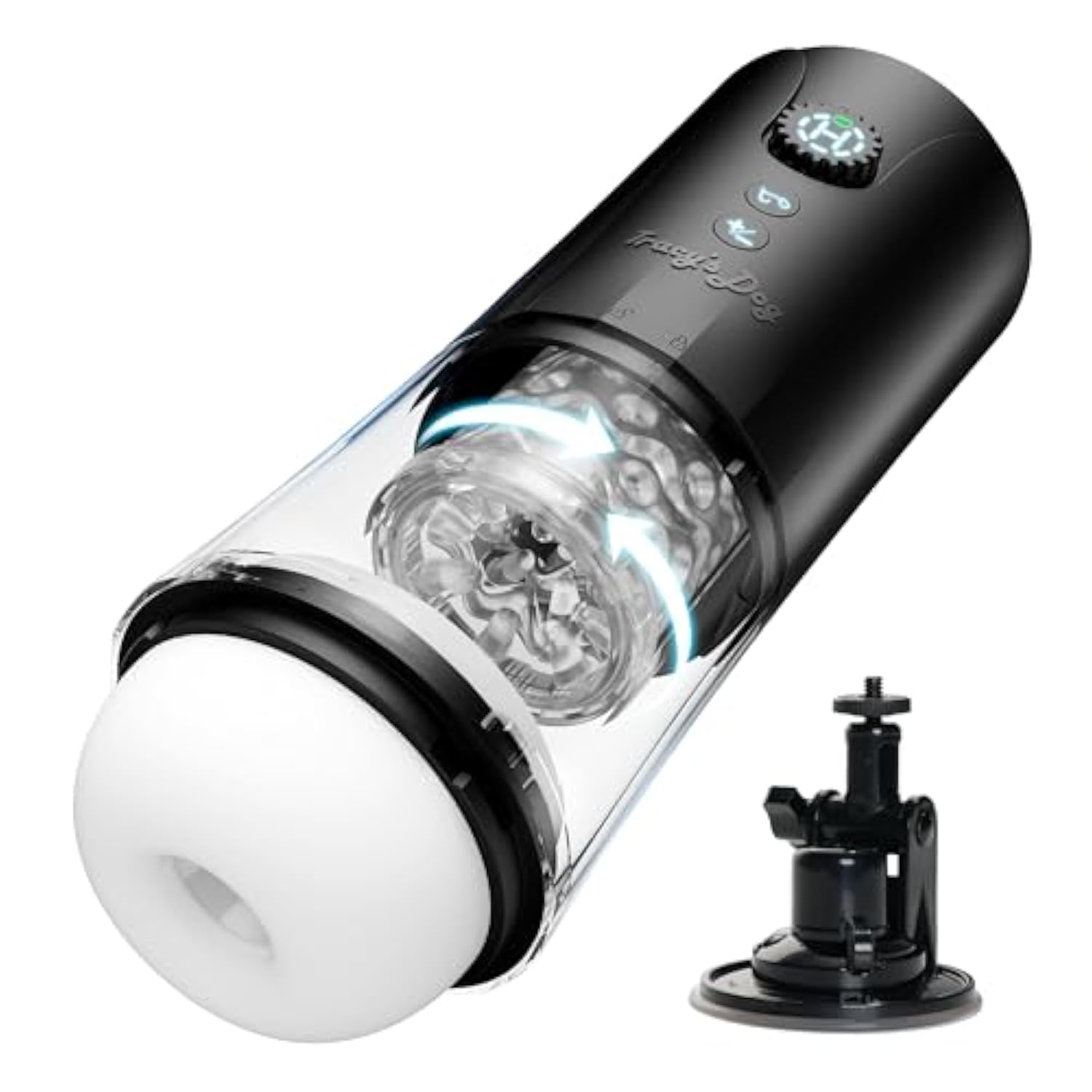 Automatic Male Masturbator, Male Sex Toy With 5 Thrusting & Rotating & Vibration Modes, Hands Free Sex Toys For Men With Infinite Speed Regulation, Lcd Display & Suction Base Penis Pump