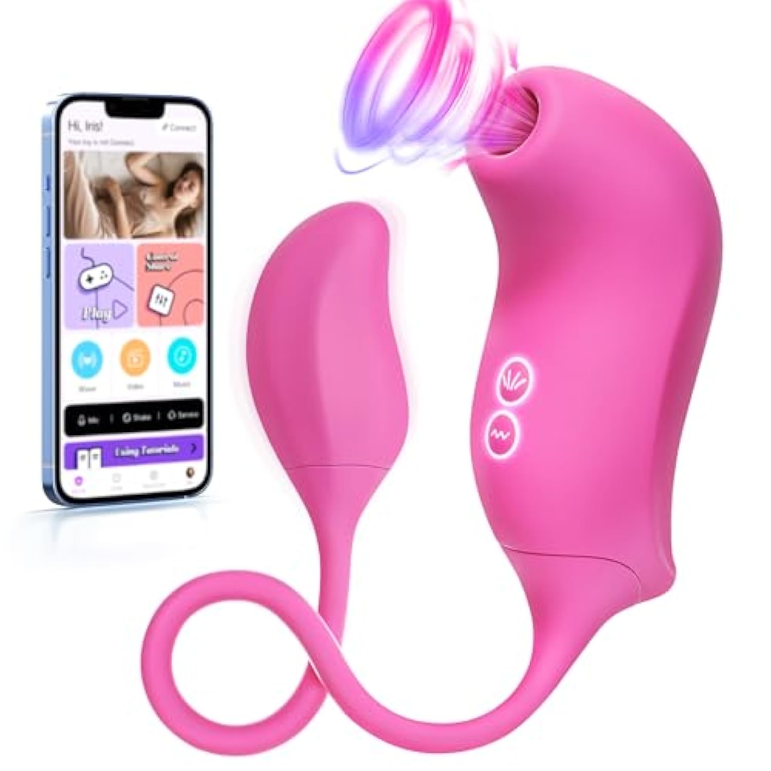 Sucking Vibrator Adult Sex Toys - G Spot Vibrators Sucker App Remote Clitoral Vibrator With 10 * 10 Suction, Clitoris Nipple Stimulator Waterproof Rose Sex Toys For Women Female Couples Pleasure