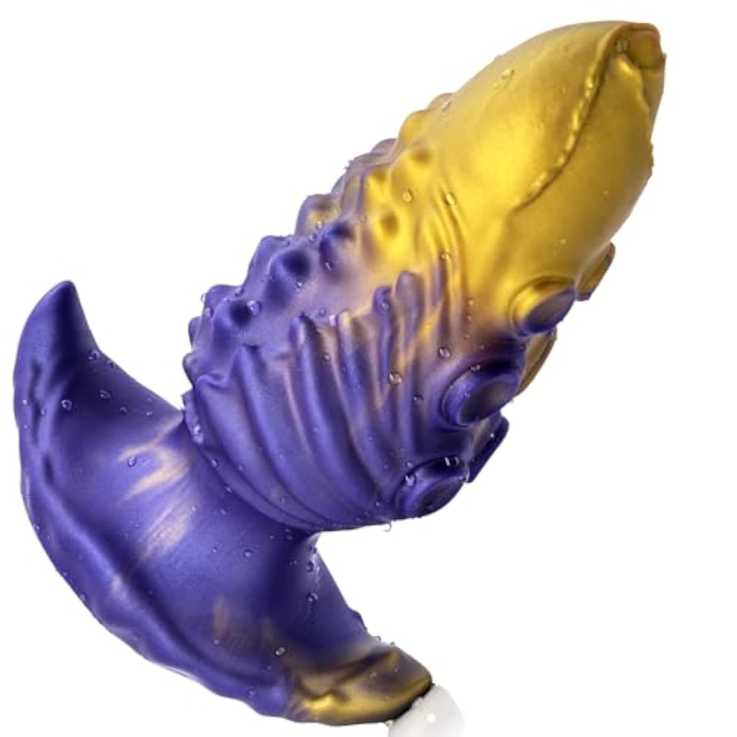 Anal Plug Butt Plug With Safe T-Base Mixed-Color Silicone Prostate Massager Monster Dilator With Multiple Textures Sex Toy For Women Men Masturbation (S)