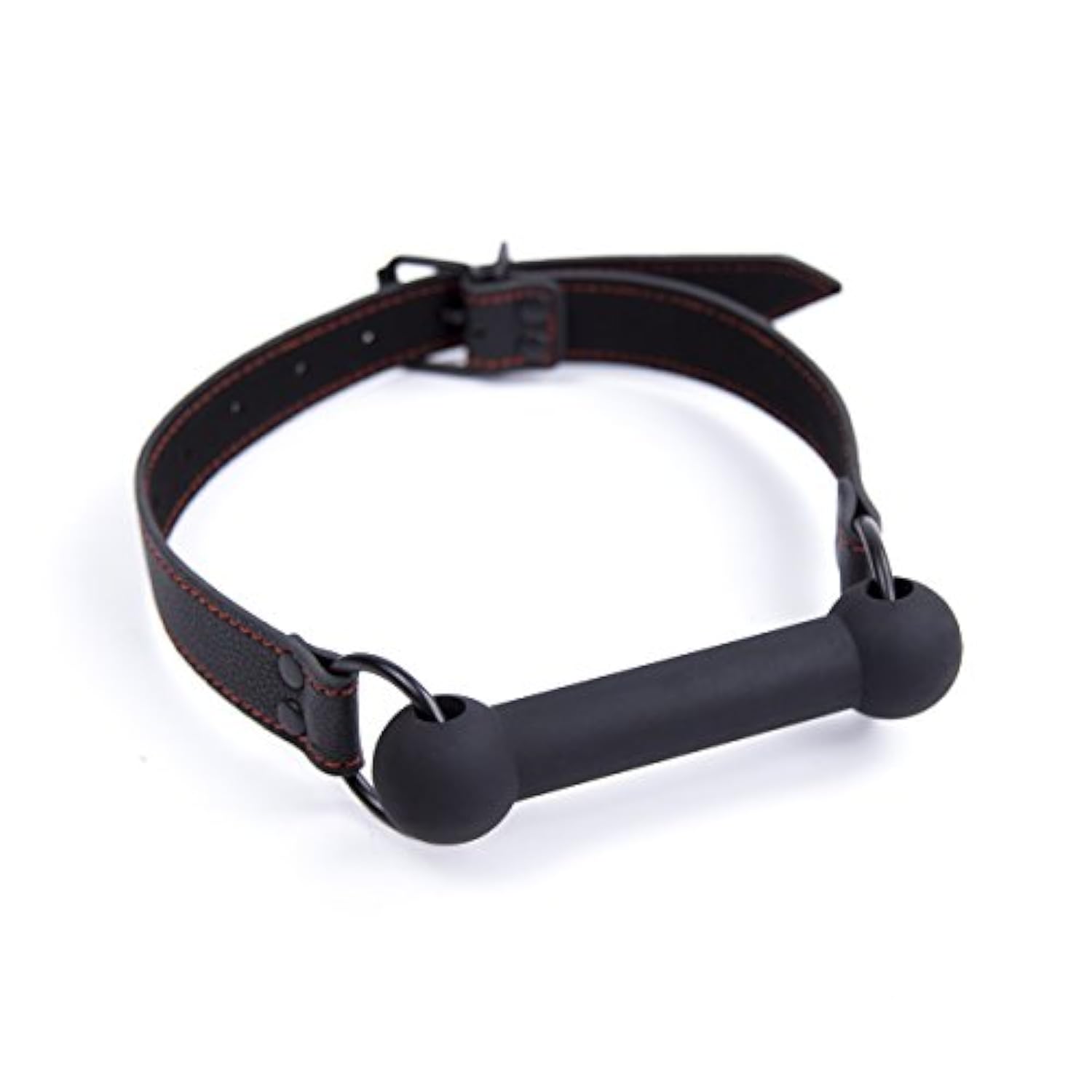 Leather Bondage Toys Faux Leather Open Mouth Gag With Silicone Bar, Bondage Restraints Bite Gag Adult Sex Toys (Color-1)