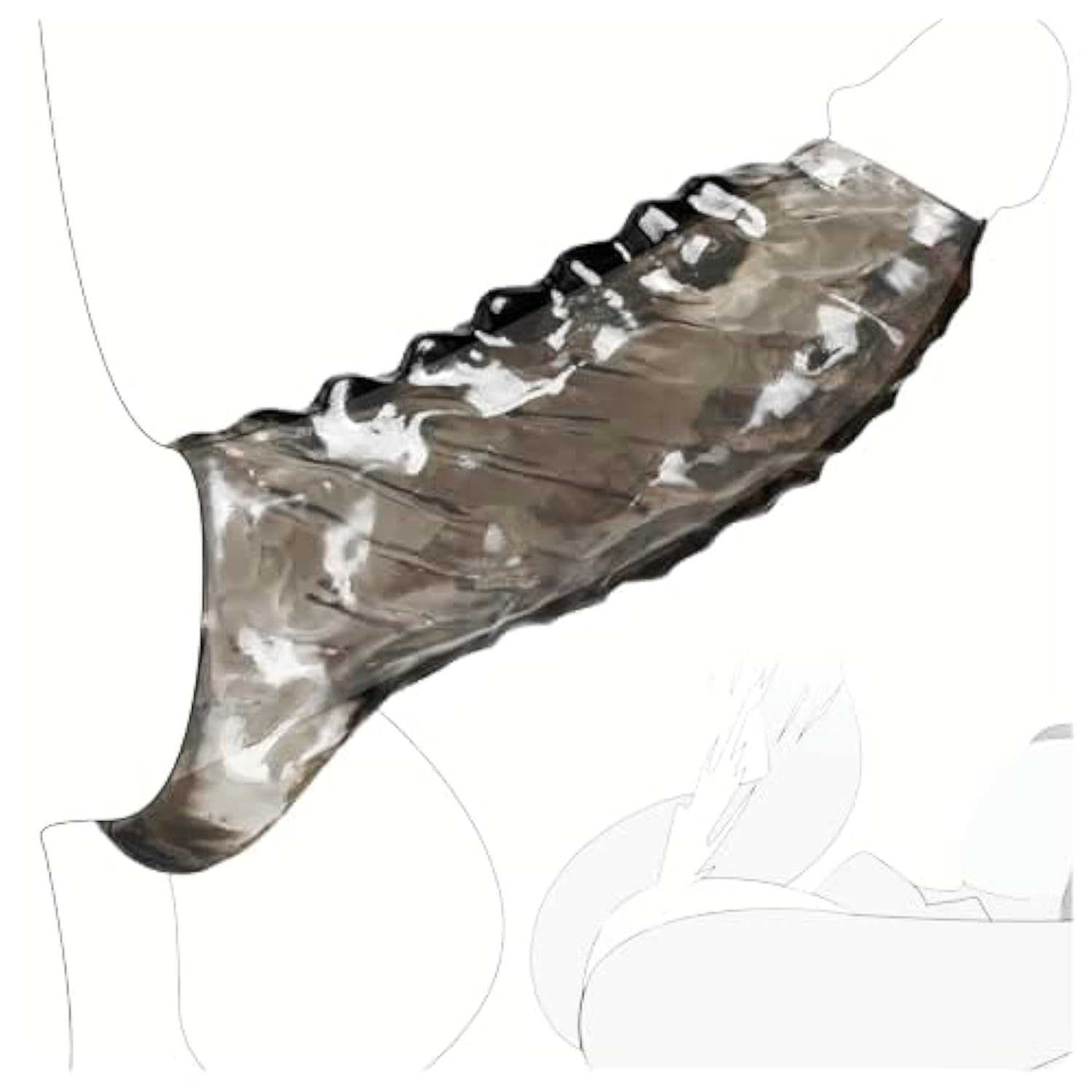 Penis Sleeve Cock Sleeve With Delay Ring – Ultra-Soft Realistic Penis Extender For Men, Thickened Enlarger For Longer-Lasting Pleasure, Adult Sex Toy For Couples