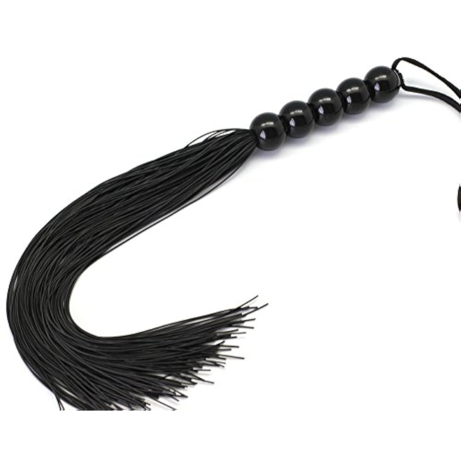 Rubber Sex Flogger Whip - Beginners Super Soft 15 Inch Flogger Whip For Sex Adult (Black)