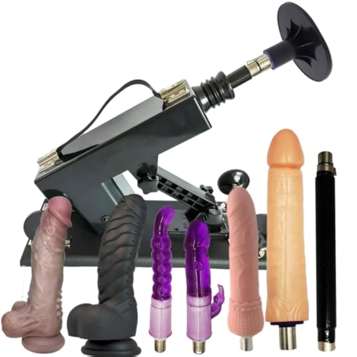 Sex Machine With Realistic Dildo Machine Thrusting For Women And Men,Automatic Dildo Machine With 8 Attachment,Suction Cup Dildos And 3Xlr Connector Adult Sex Toys