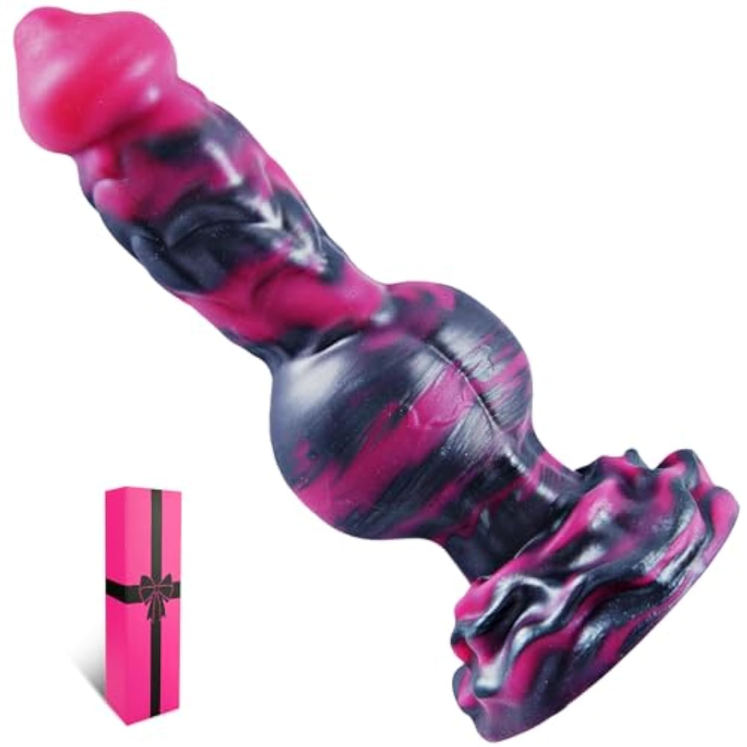 2.6" Diameter Large Dog Knot Dildo With Strong Suction Cup, 9.3 Inch Soft Silicone Realistic Monster Knotted Dildo Fantasy For Women Men, 8" Thick G-Spot Anal Prostate Alien Dragon Penis Gay Sex Toy