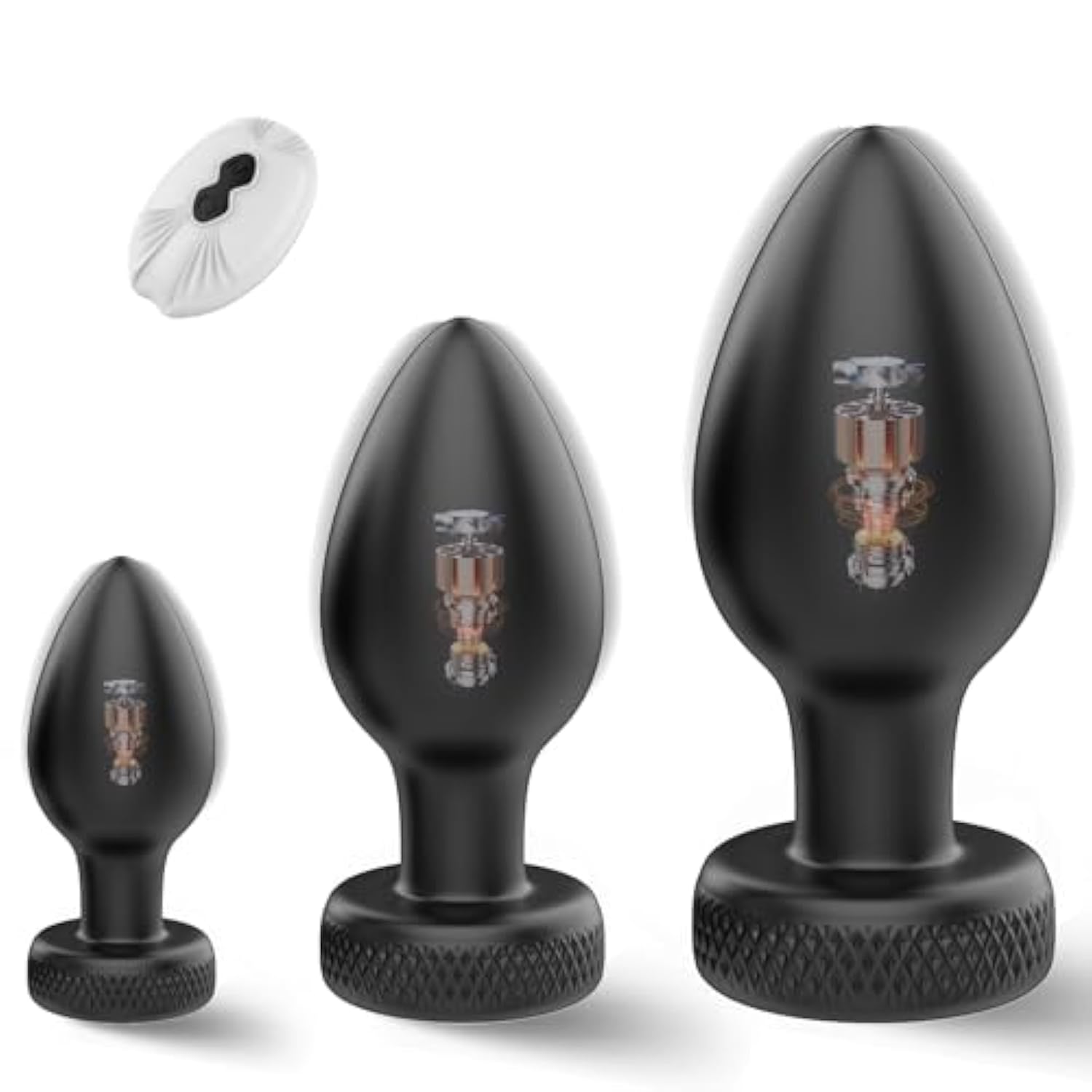 Anal Plug Vibrator Sex Toy, 3Pcs Butt Plugs Anal Toys With Enlarged Base, Training Kit With Remote Control 10 Vibration For Beginners Advanced, Anal Sex Toys For Men Women Couples