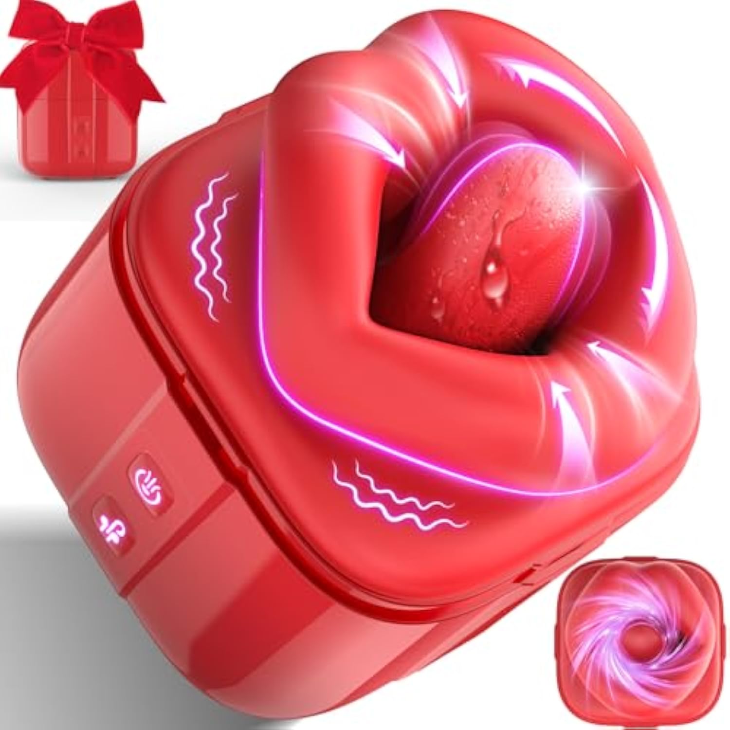 Vibrator Tongue Toy For Women - 6D Real Touch Big Mouth Sucking Vibrator Adult Toys, Discreet Mini Vibrators Rose Sex Toy, Clit Nipple Toys & Clitoral Pump Vibrater Mimic Oral Sex, Vibradores Sexual