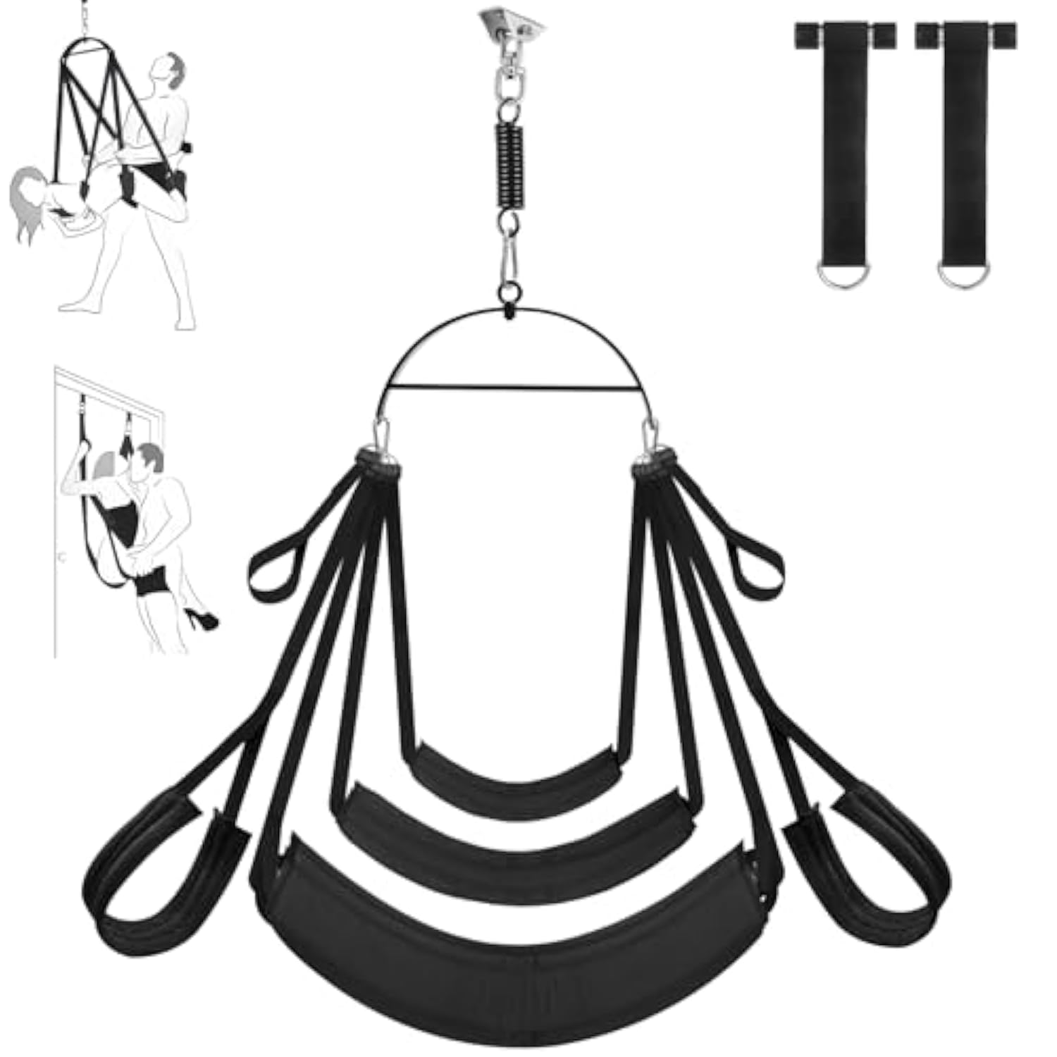 Sex Swing 360° Spinning Indoor Ceiling With Premium Stand, Super Widened Comfortable Seat, Bdsm Sex Toys Set For Adults