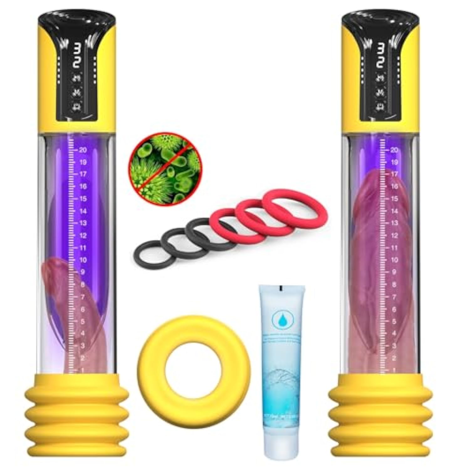 Electric Penis Pump Male Sex Toys Vacuum Pump With 4 Suction Intensities Automatic Penis Extender And 6 Rings, Adult Toys For Men Dick Enlarger Erection
