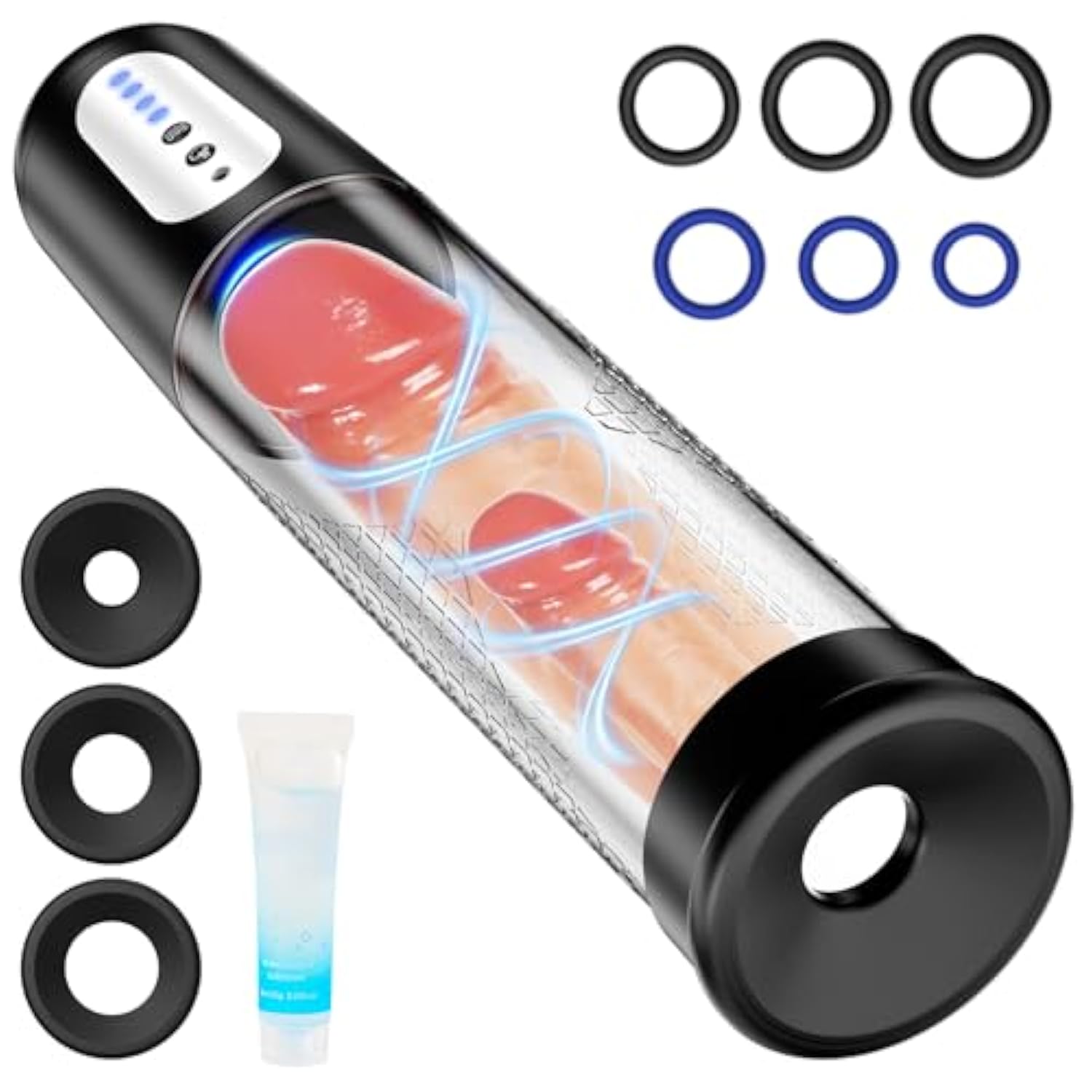 Electric Penis Pump Sex Toys - Automatic Penis Vacuum Enlargement Pump With 4 Suction Intensities, Digital Display & Powerful Suction, Rechargeable Adult Toys Training For Men Stronger Bigger Erection