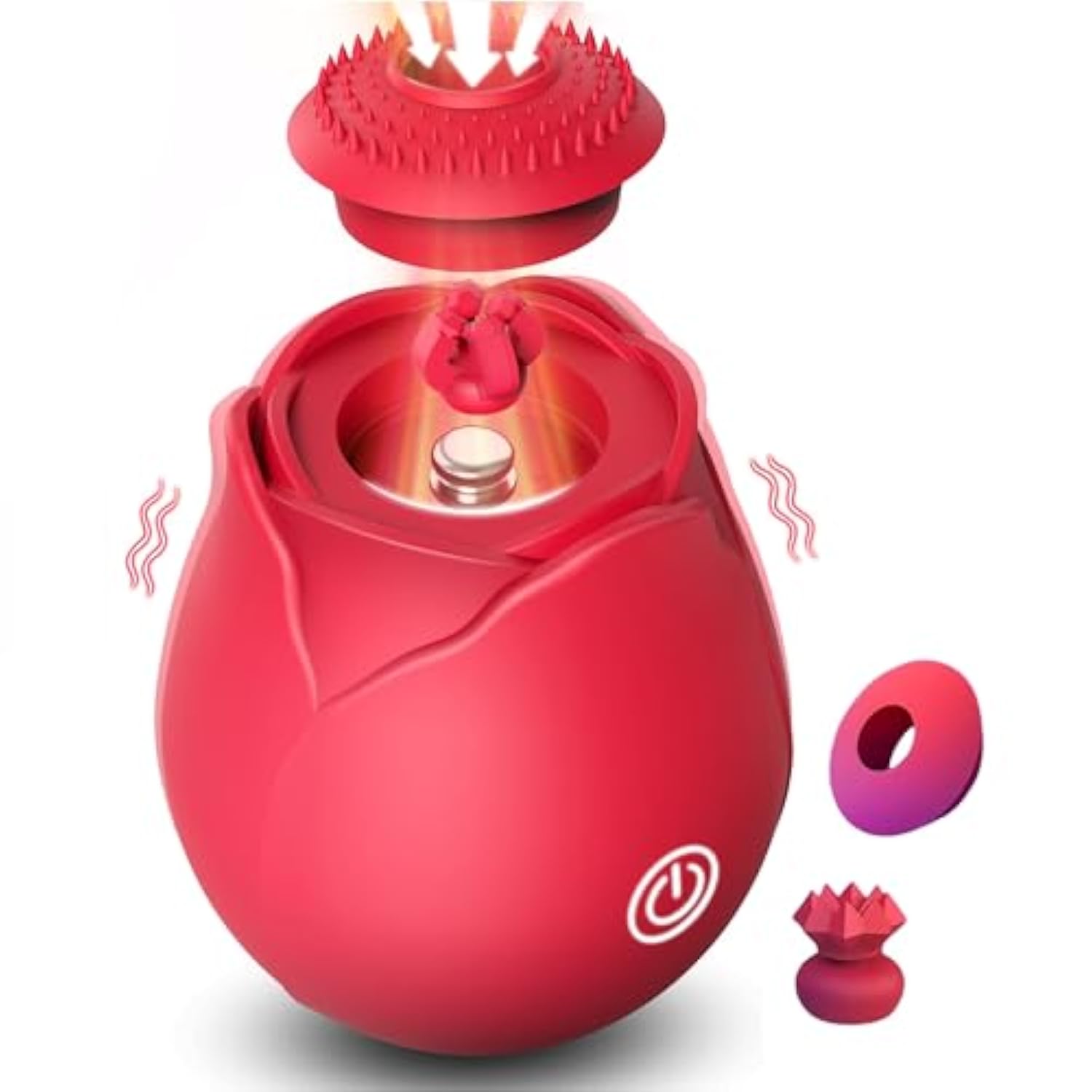 Sucking Vibrator Rose Sex Toy - Clitoral Nipple Stimulator G Spot Vibrators For Women With 10 Patterns Suction Brush Kneading Tongue Licking Finger Tickling Clit Tease Adult Sex Toys Games For Couple