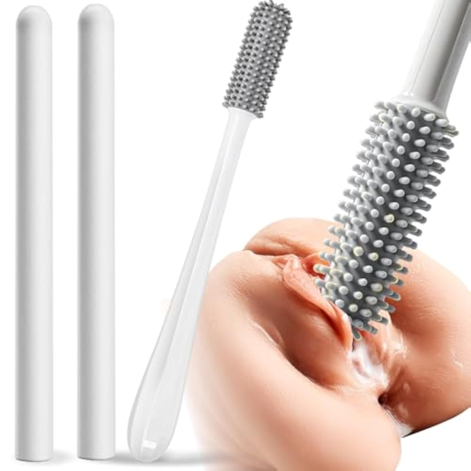 Masturbation Cleaning Brush?Large Sex Toy Cleaner With 2 Pieces Of Diatomaceous Earth Drying Sticks, Clean Dry Deodorize Kit,Sex Doll Care Kits?Toy Cleaning Kit For Adult Pocket Pussy Vagina Anal