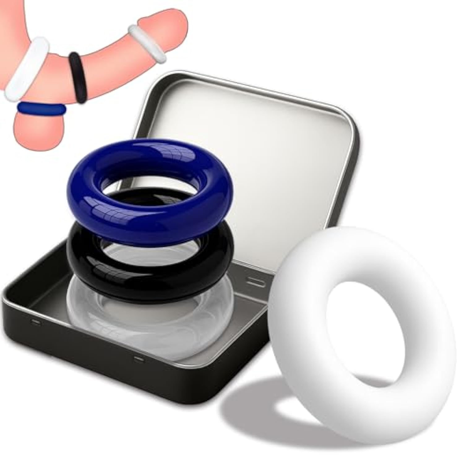 Sex Toys? Penis Ring Cock Ring?, 4 Colors Cockring For ?Men? ?Sexual Stimulation Device?, Silicone Cock Rings ?For Erection Enhancing? Long Lasting Stronger? Adult Sex Toys For Couples Pleasure?