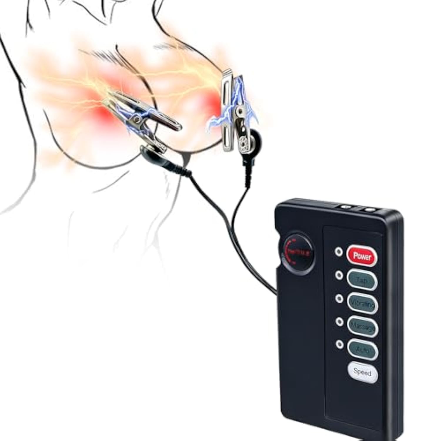 Nipple Clamps Nipple Toy Nipple Sex Toys Electric Clitoral Nipple Clit Clamp Nipple Breast Flirting Vibrating Nipple Clamps Non Piercing Nipple Clips Sex Toys Nipple For Women& Men Bdsm Toy