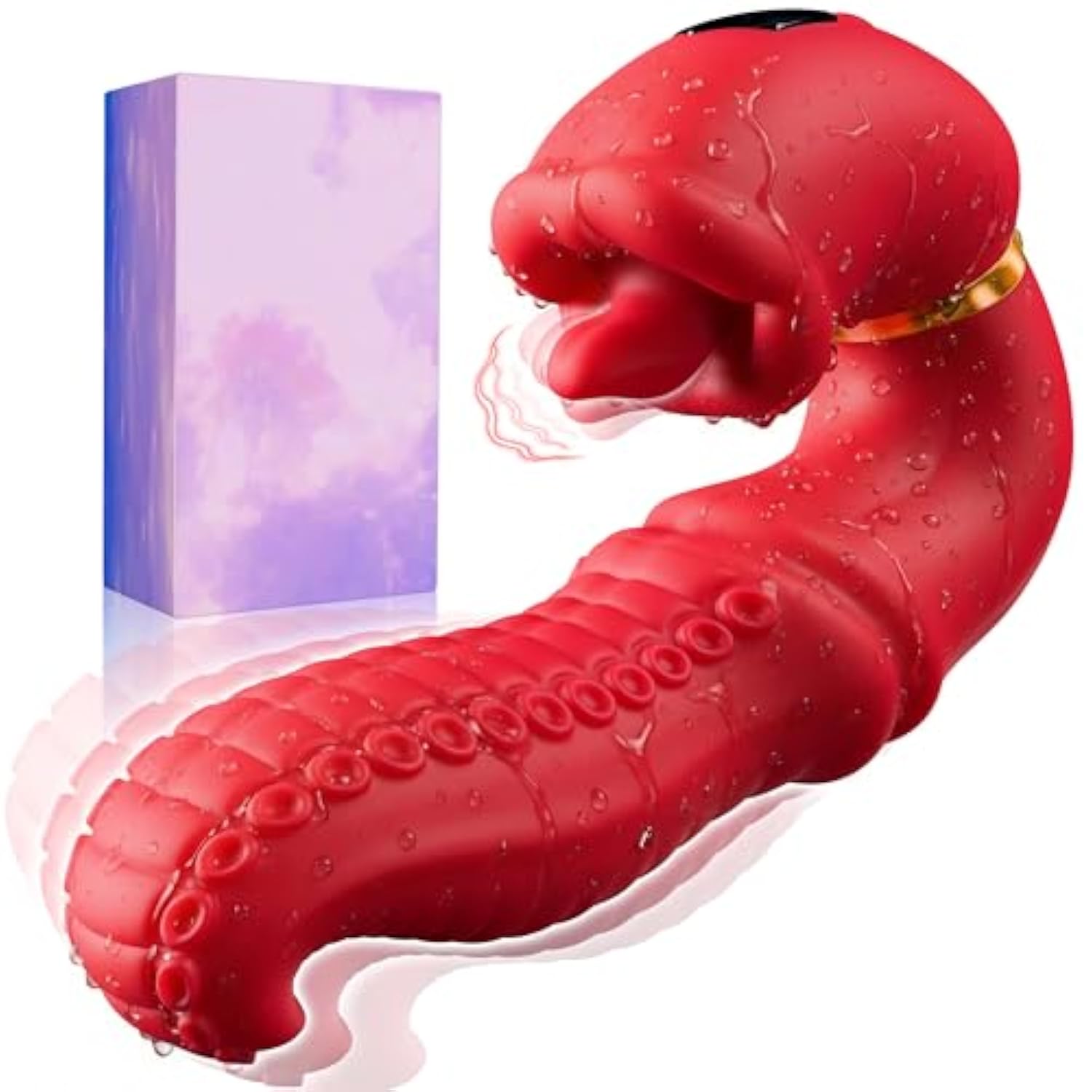 Rose Sex Toys Vibrator Adult Toys For Women, 9 Licking & Swing Modes Thrusting Vibrator Dildo, G Spot Vibrator Clit Stimulator Tongue Toy For Women, Sexual Pleasure Tools For Female Couples