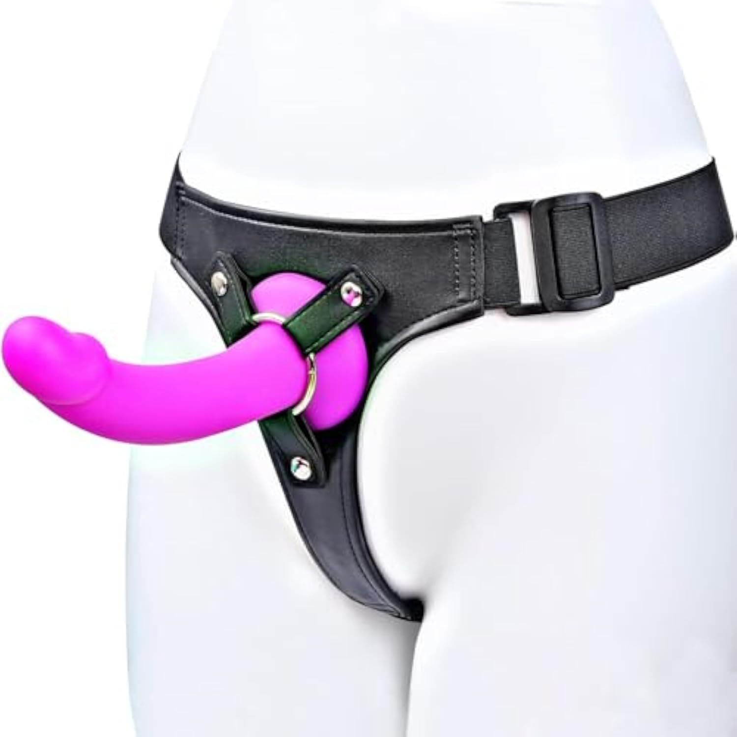 Strap On Dildo Sex Toys?Adjustable Strap On Harness With 7 Inch Curved Silicone Anal Dildo For Men Women Couples, Wearable Strapon Lesbian Sex Toys With Sex Straps And Dildos For Pegging Play