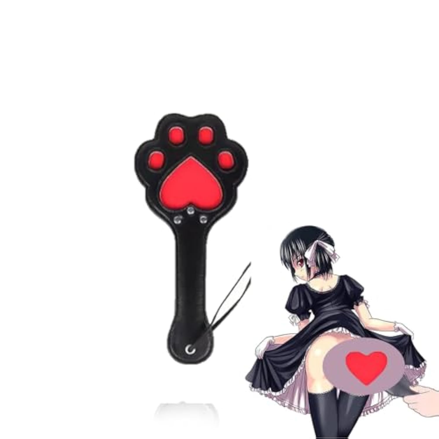 Sex Paddle With Heart Shaped Cat'S Paw Couples Spanking Paddle For Sm Games Adult Paddle Flogger For Sex Pu Leather Sex Whip Adult Bdsm Paddle Sex Toys