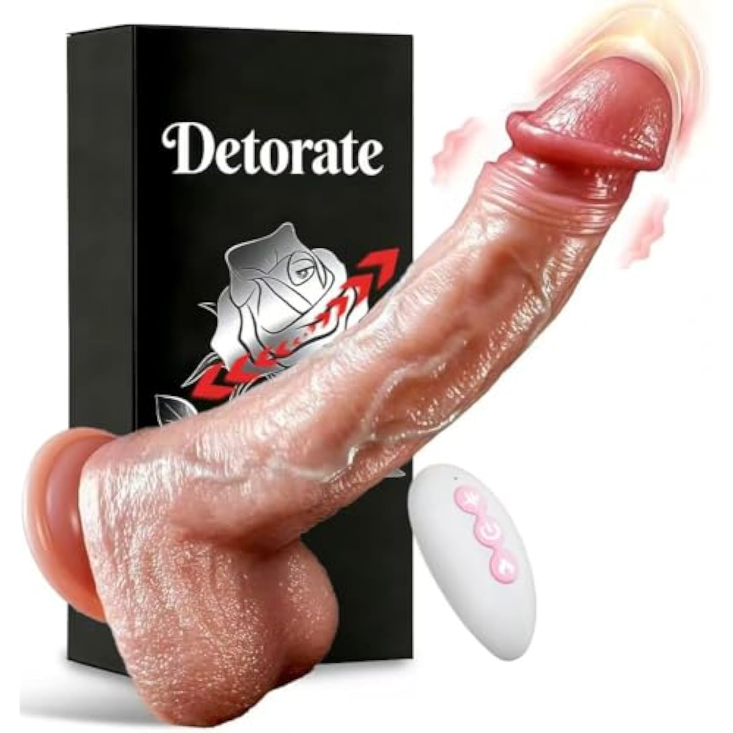 Realistic Thrusting Dildo Vibrator Sex Toys, Suction Cup Dildo Couples Sex Toys For Women With 5 Thrusting Rotating & 9 Vibrating & Heating Mode, Female Adult Sex Toy For G-Spot With Remote Control