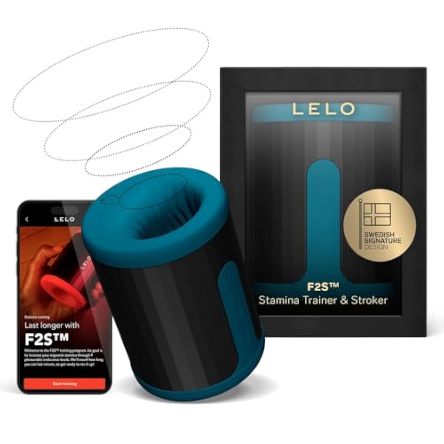 F2S Stamina Trainer & Stroker With 14 Pleasure Settings, App And An Ai Mode, Male Masturbator Sex Toy For Men, Male Sex Toy, Hands Free Masturbators, Penis Pump, Blowjob Adult Toys Vibrator, Teal